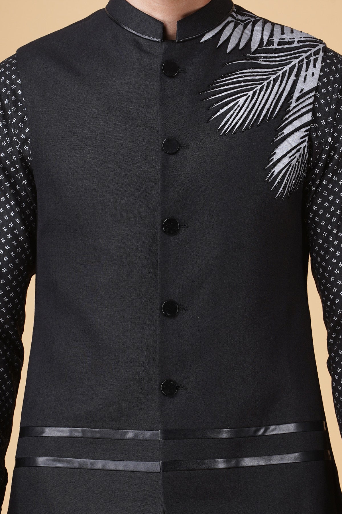 Black Asymmetrical Bundi Set