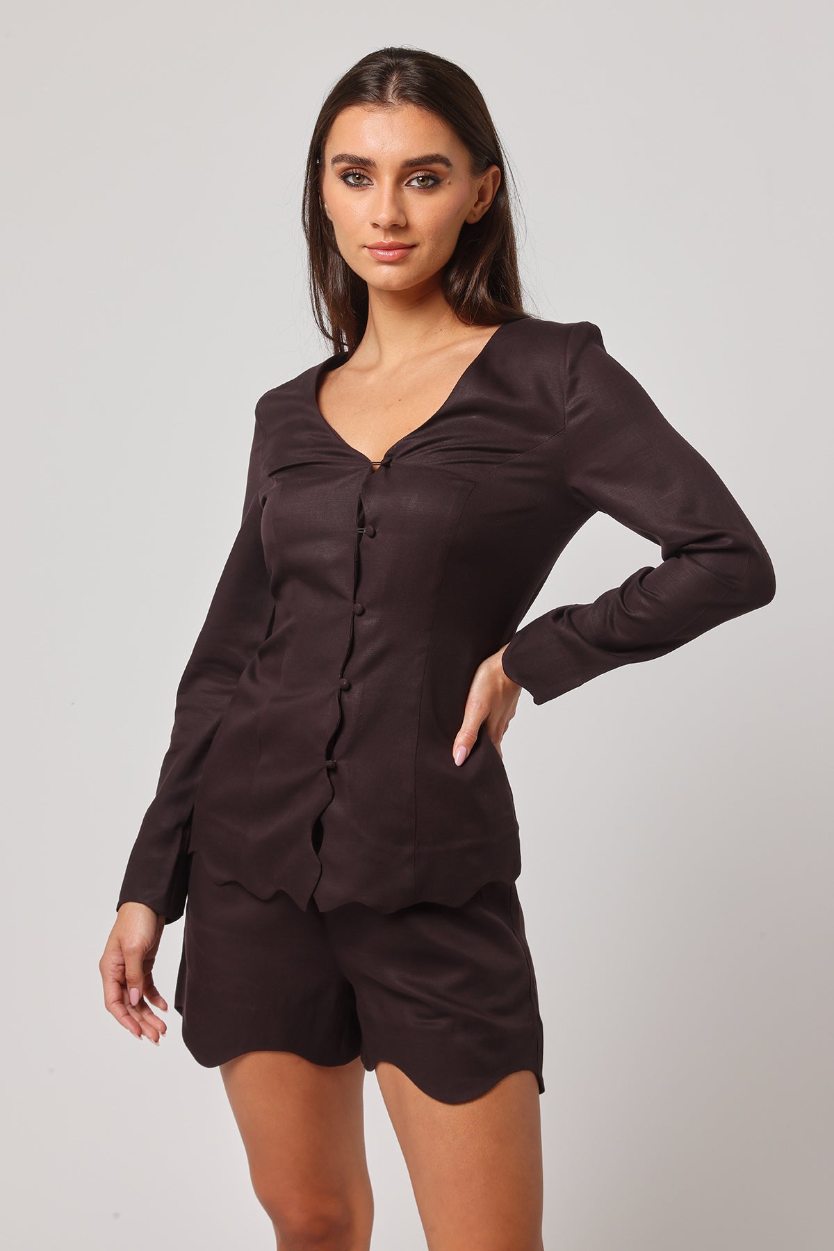 Black Asymmetrical Neck Top