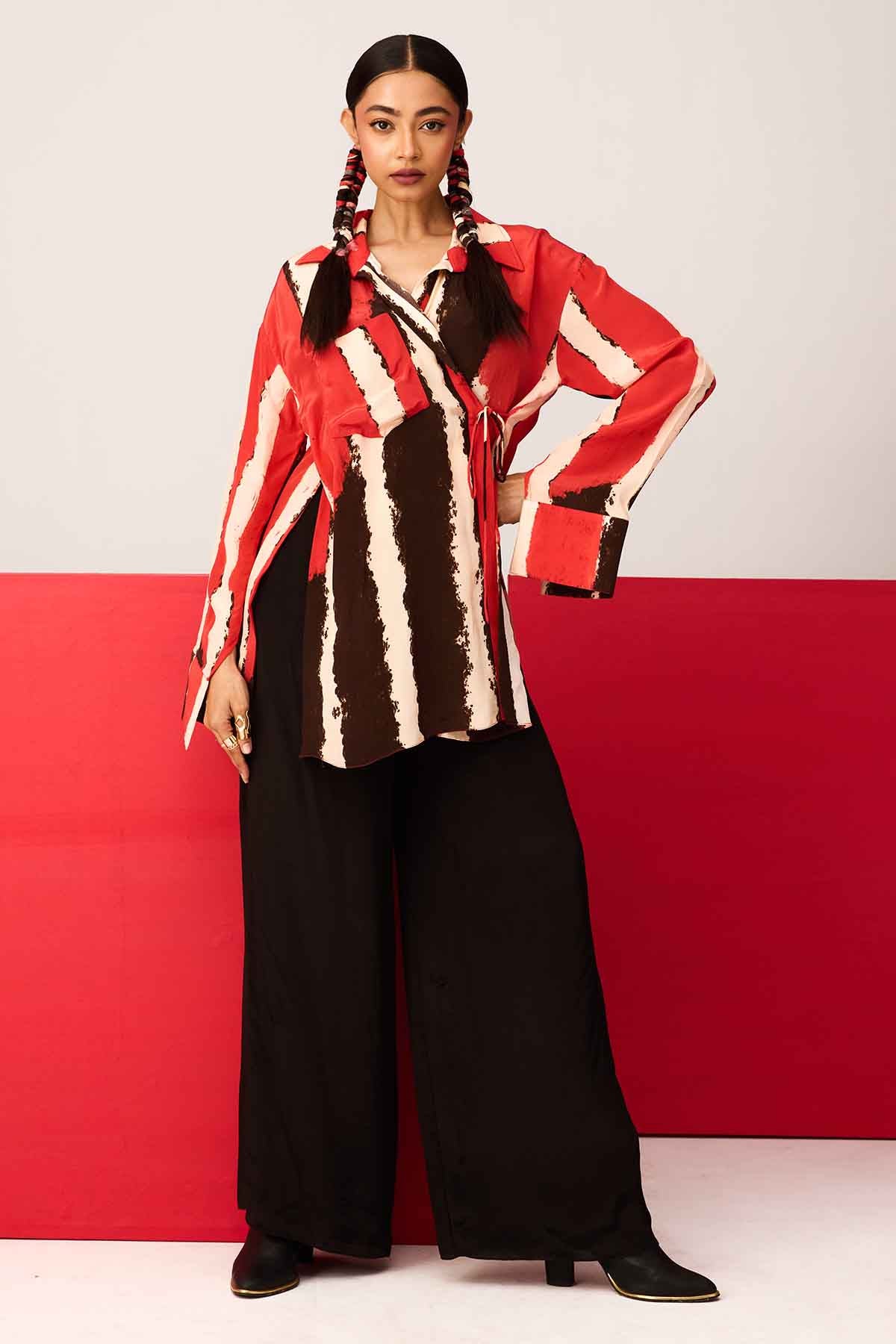 Black Asymmetrical Shirt & Pants