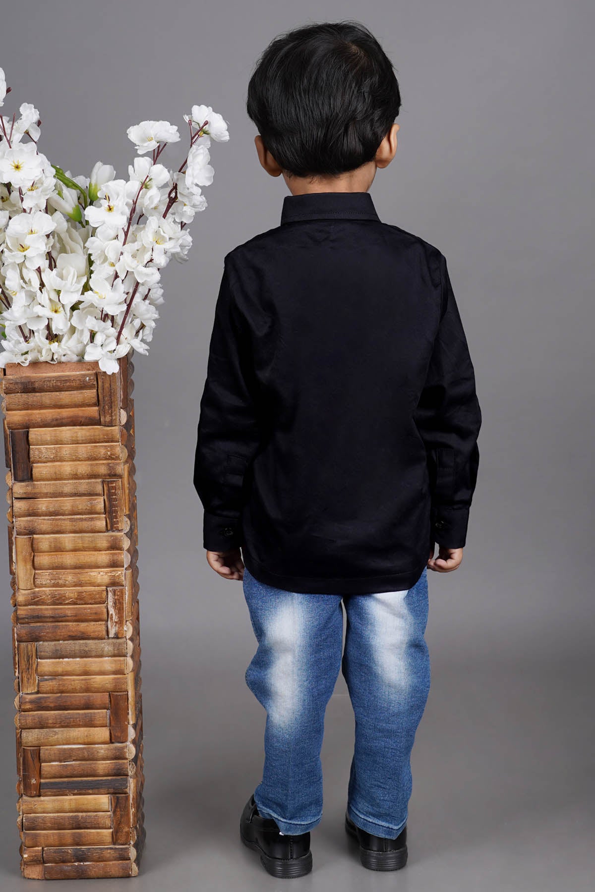 Black Baby Embroidered Shirt