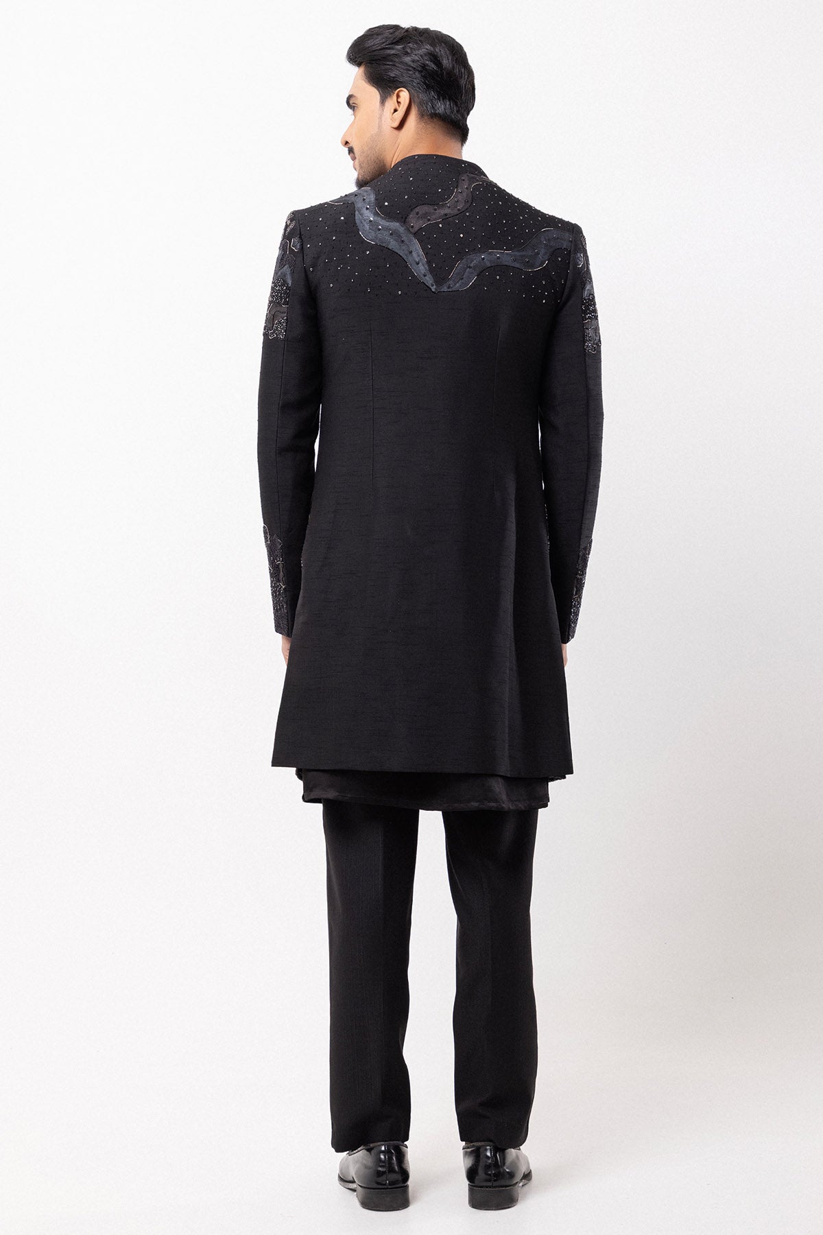 Black Bamsilk Abstract Jacket