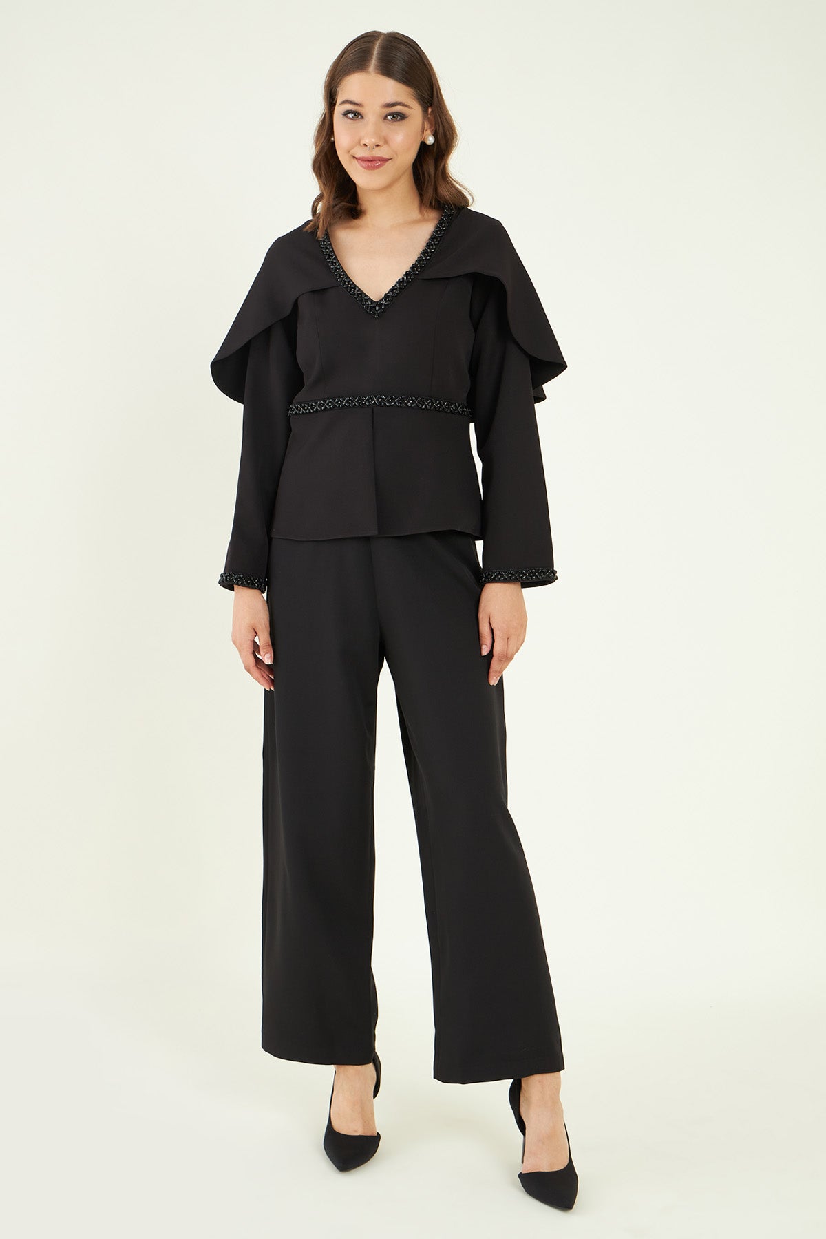 Buy Black Banana Crepe Co-ord Set Online