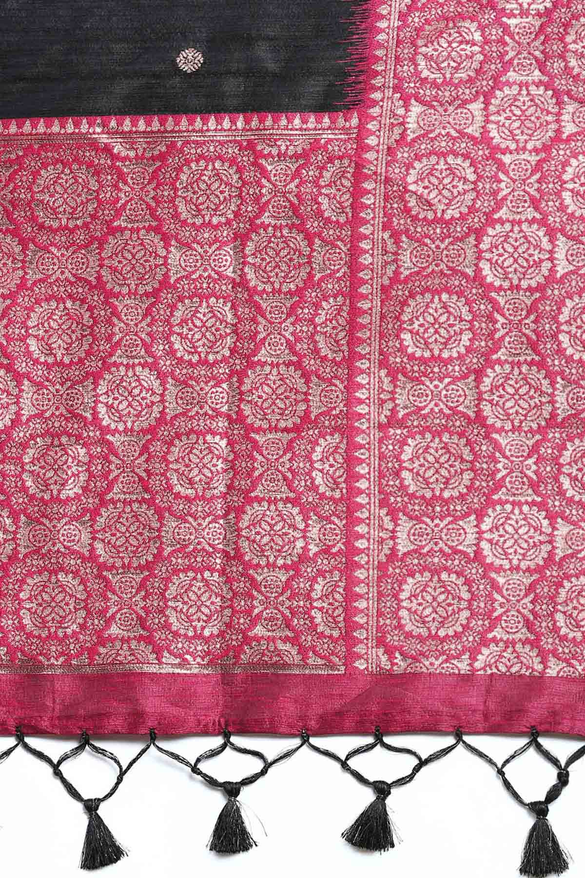 Black Banarasi Silk Zari Saree