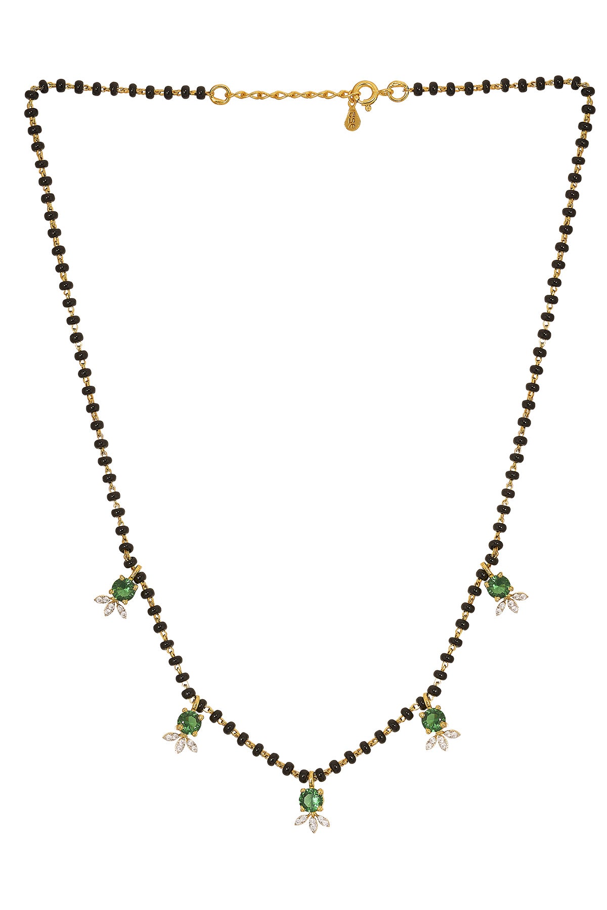 Black Beads Flower Mangalsutra