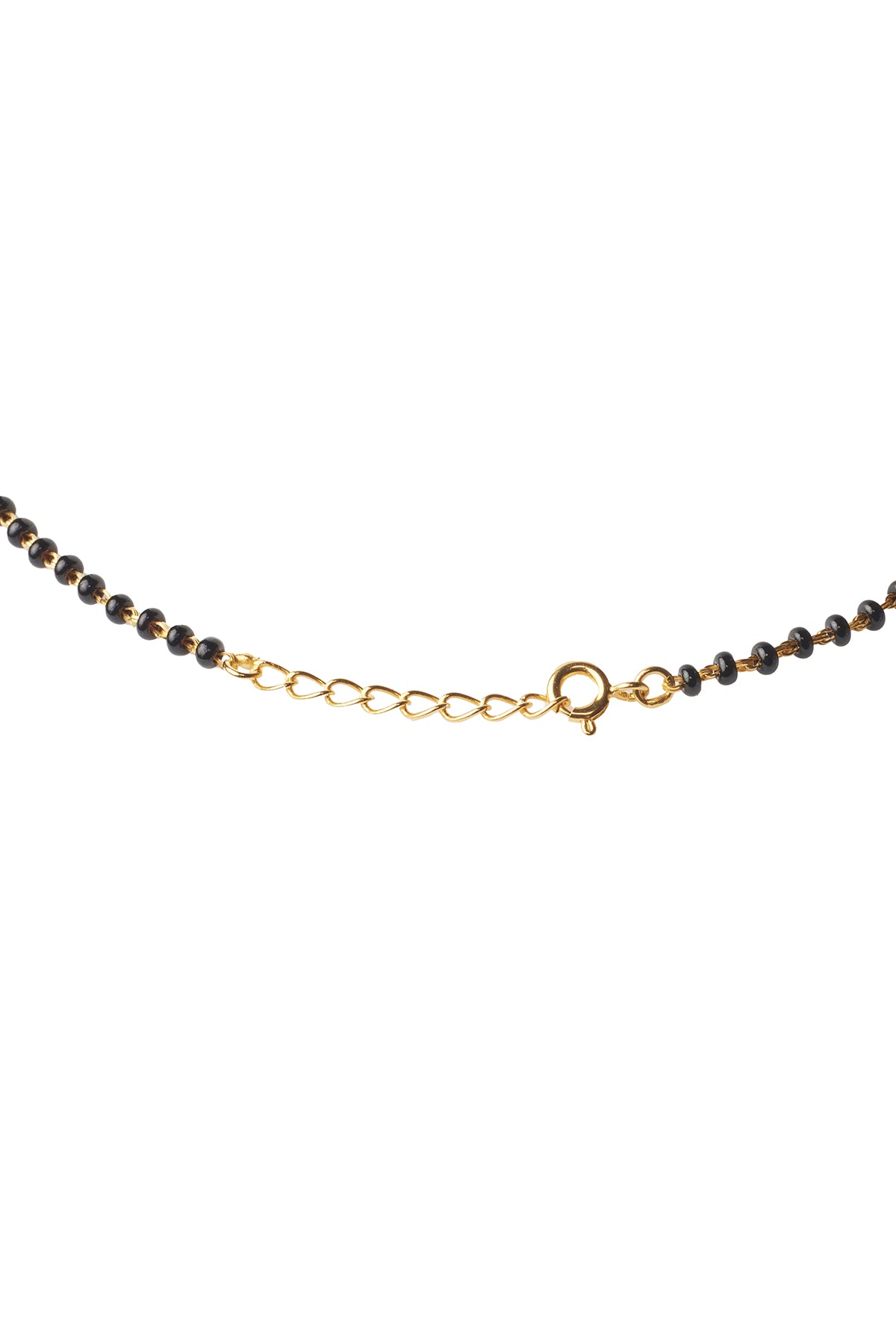 Black Beads Leafy Mangalsutra
