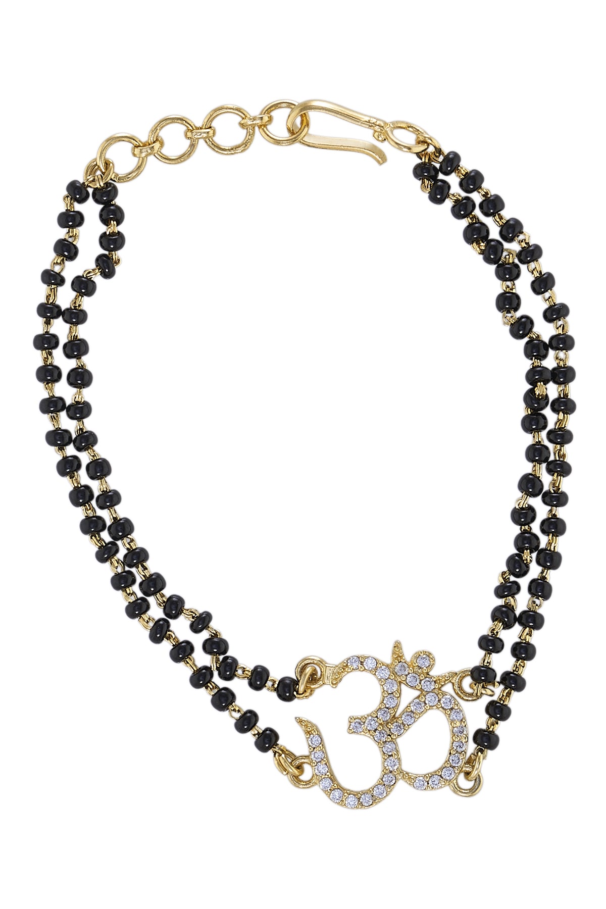 Black Beads Om Hand Mangalsutra