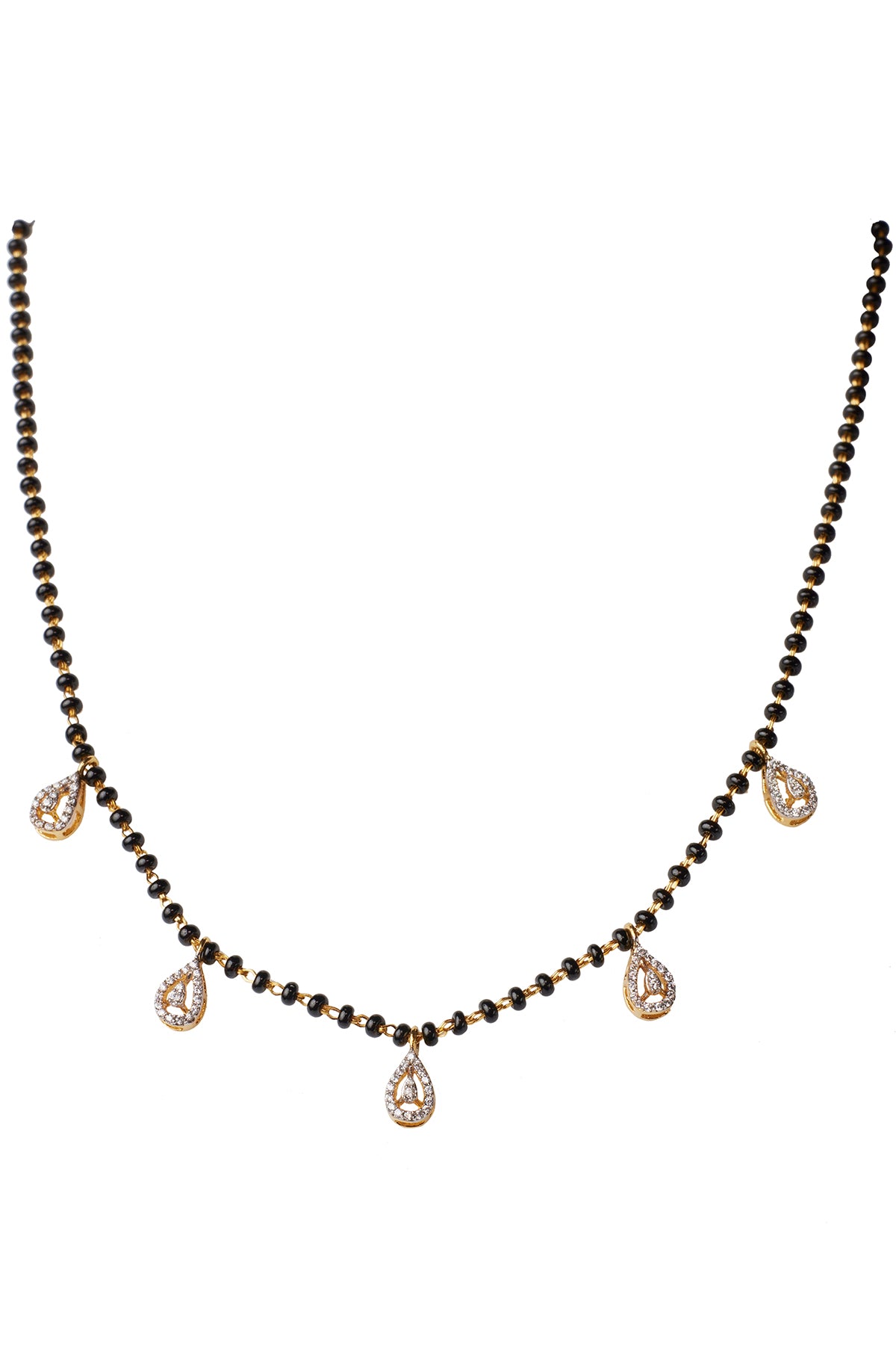 Black Beads Raindrop Mangalsutra