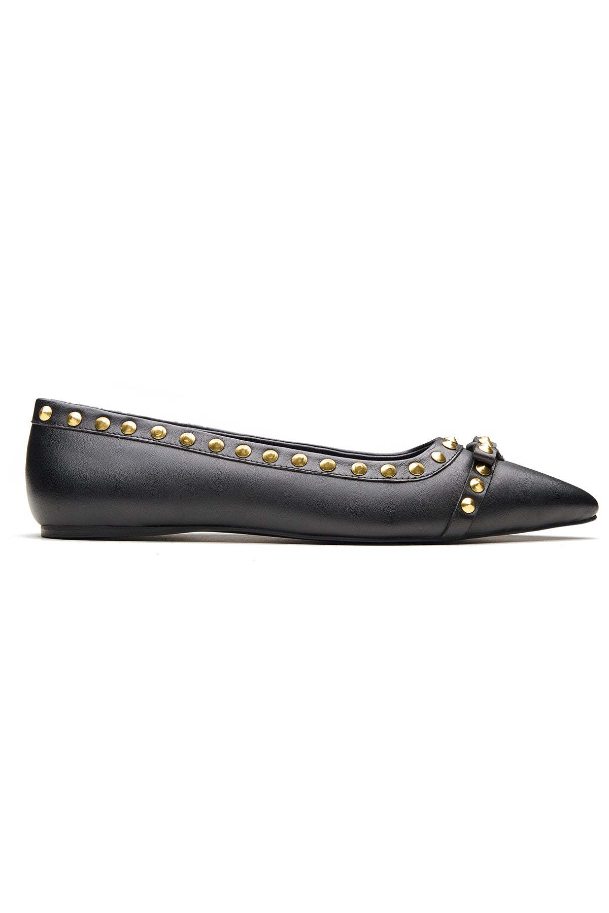 Black Bow Detail Ballerina Flats