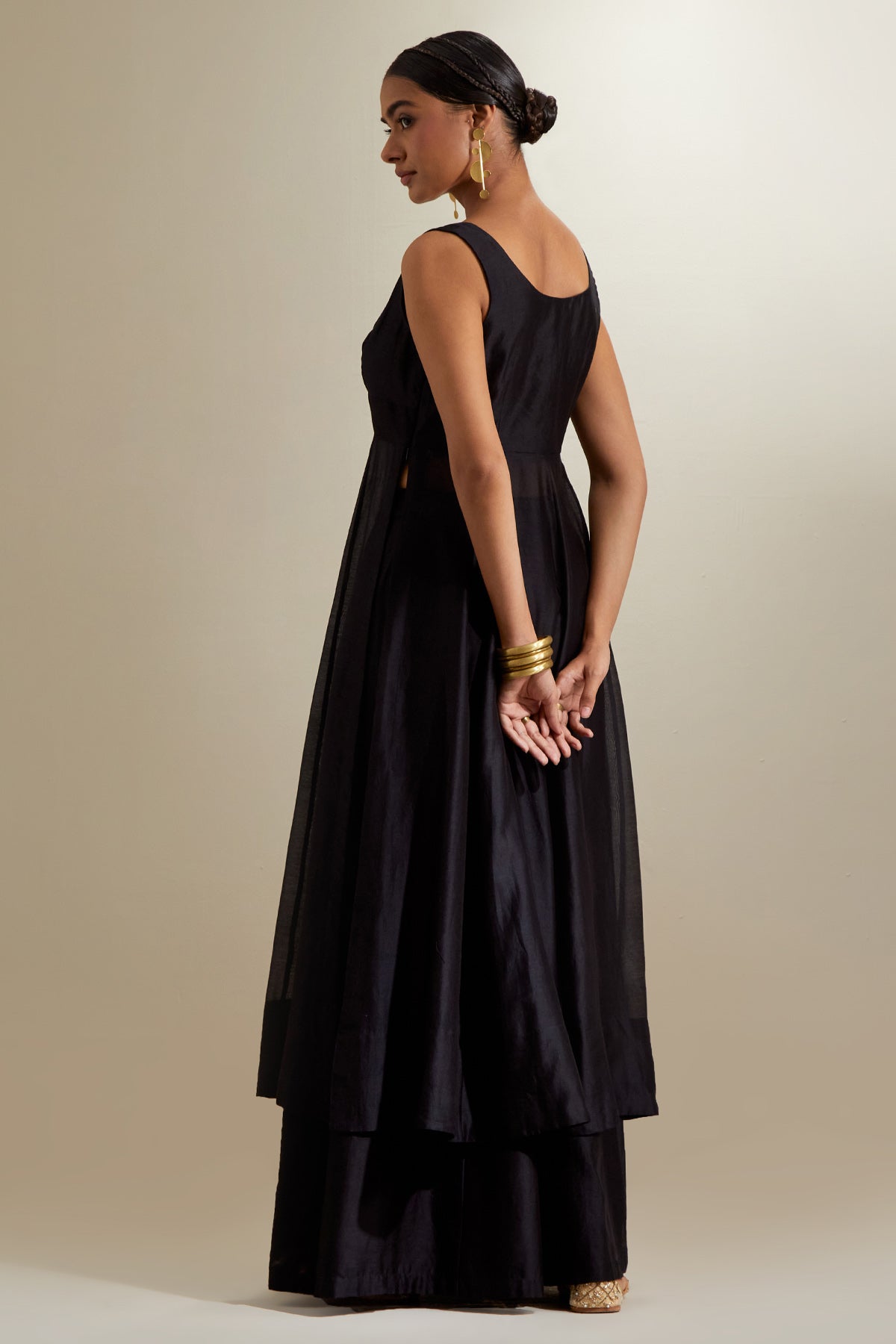 Black Chanderi Kurta & Palazzo