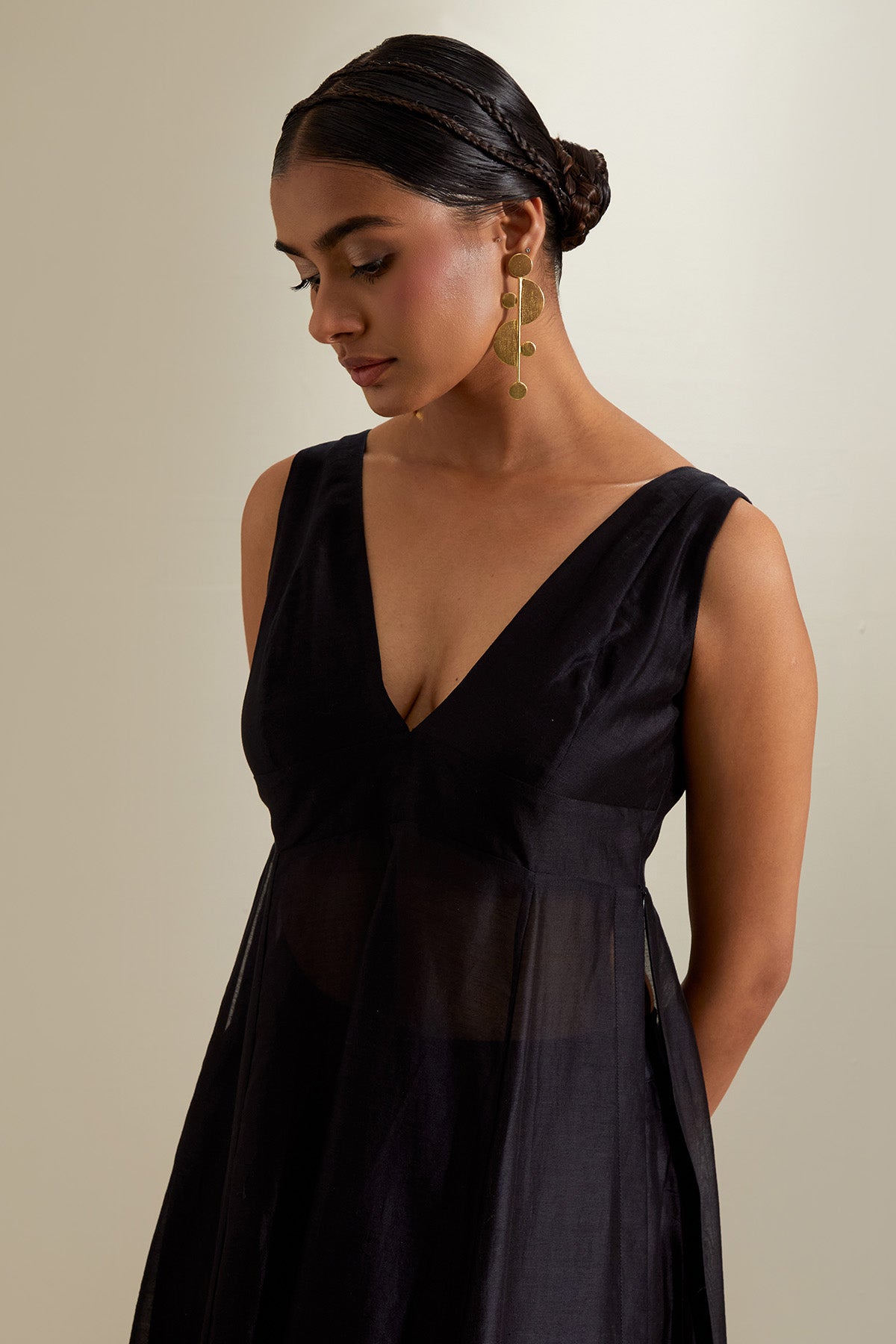 Black Chanderi Kurta & Palazzo