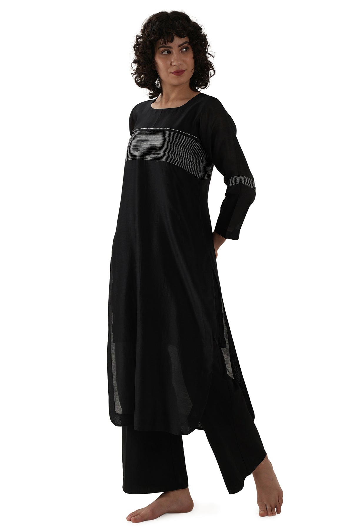 Black Chawal Taka Kurta & Pant
