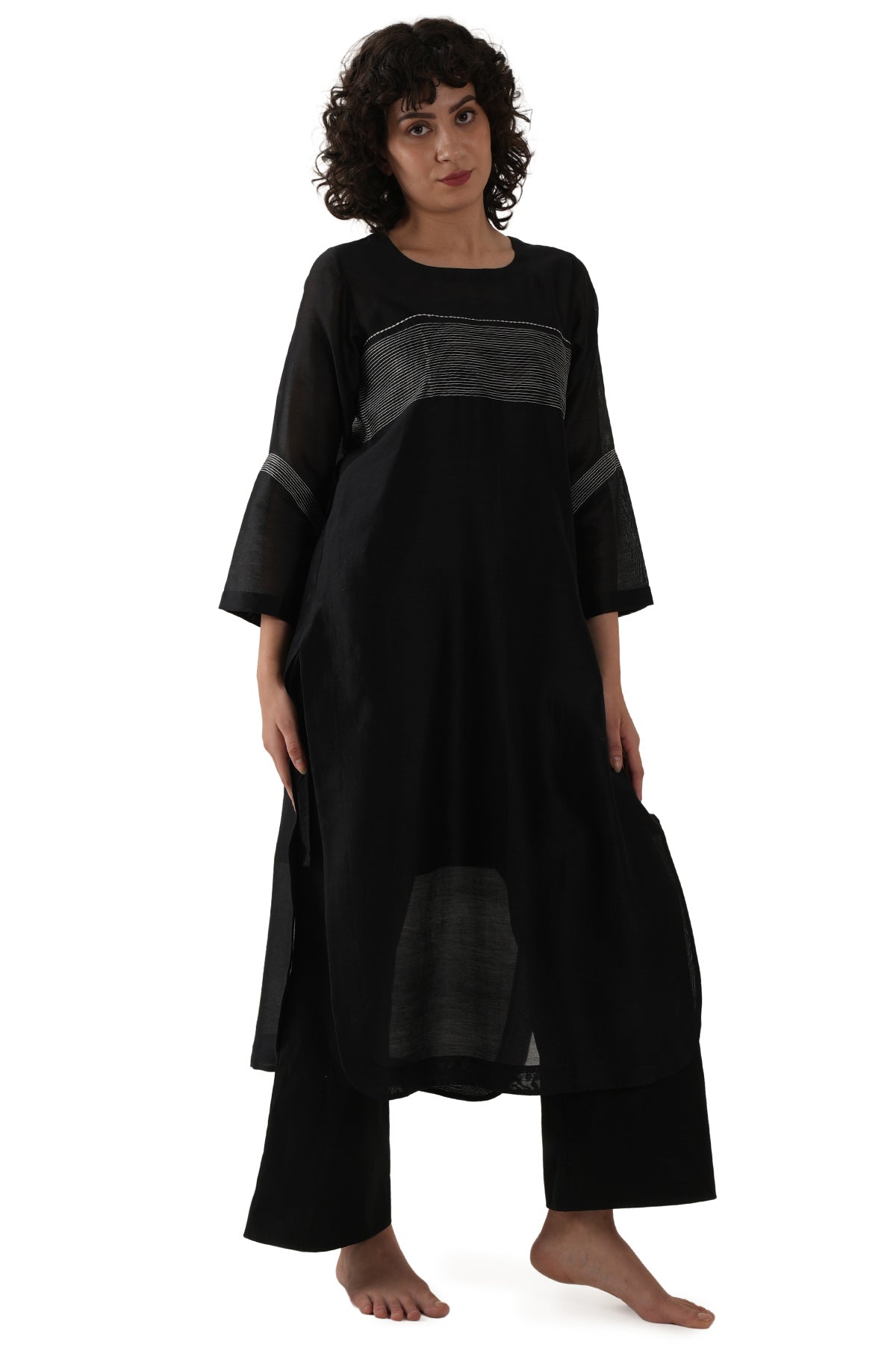 Black Chawal Taka Kurta & Pant