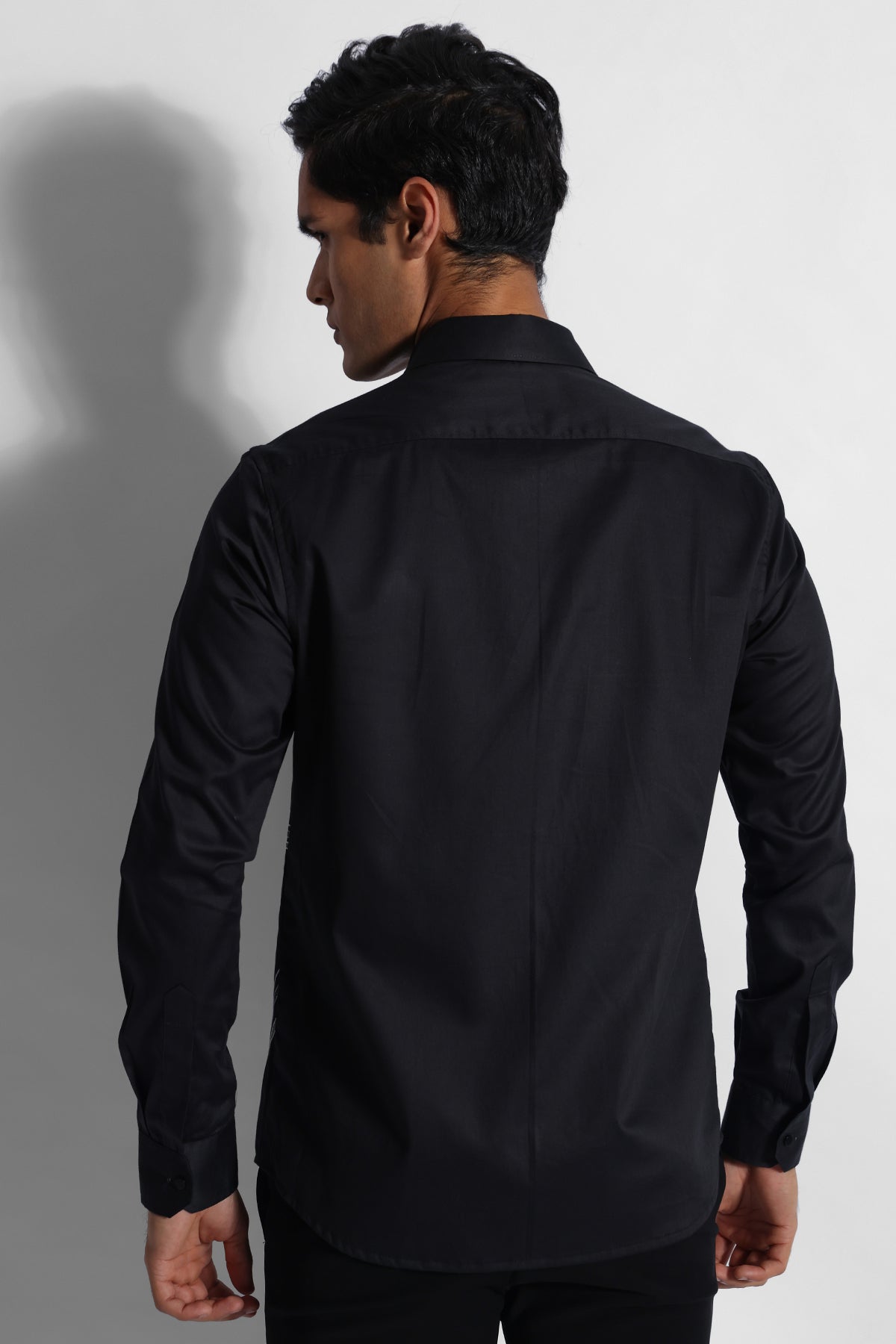 Black Cheveron Stitched Shirt
