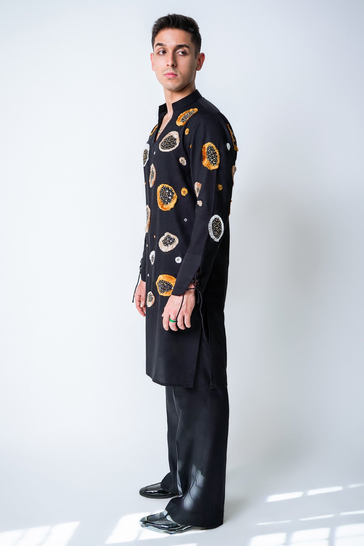 Black Cluster Kurta And Pants