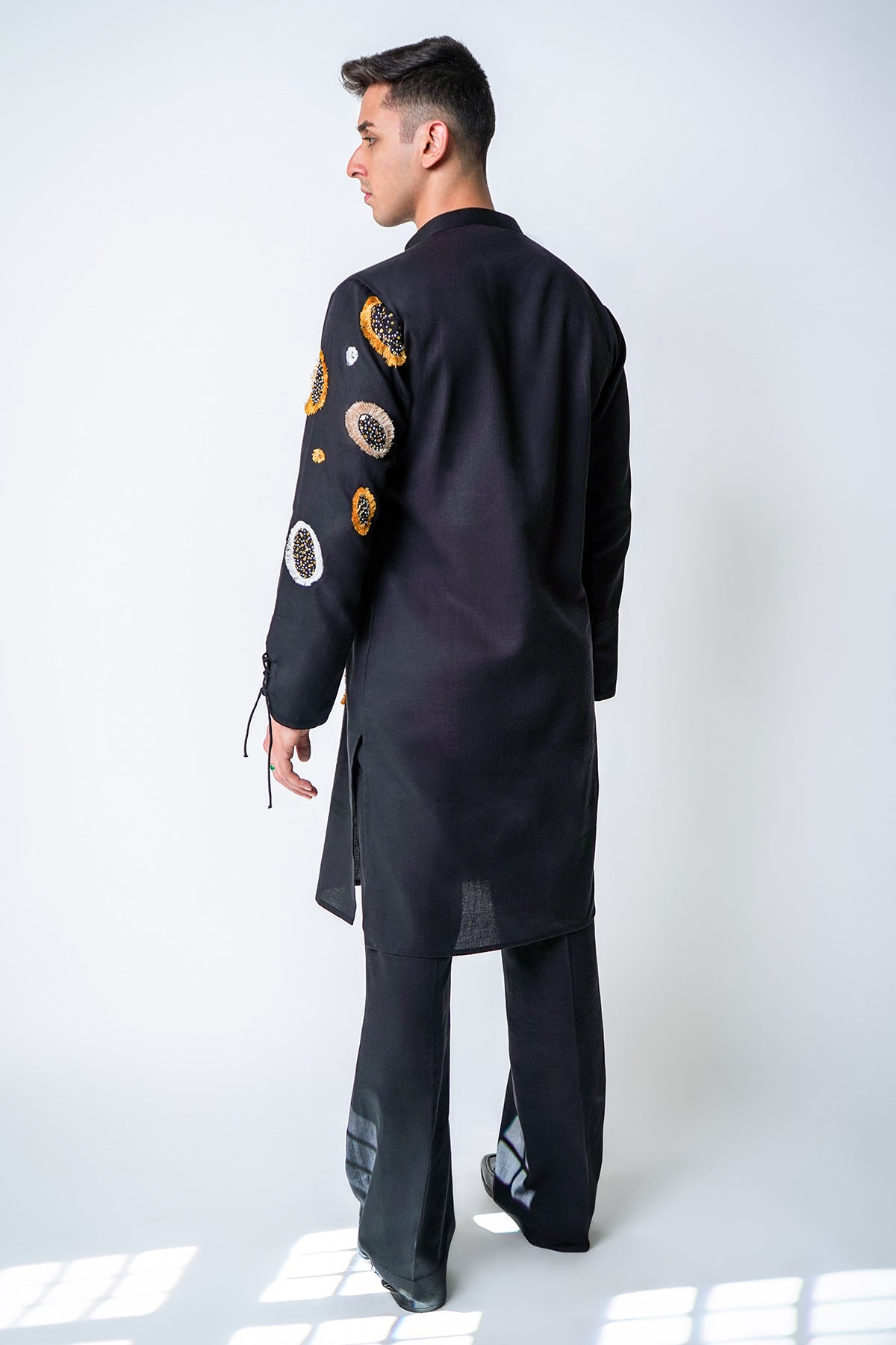 Black Cluster Kurta And Pants