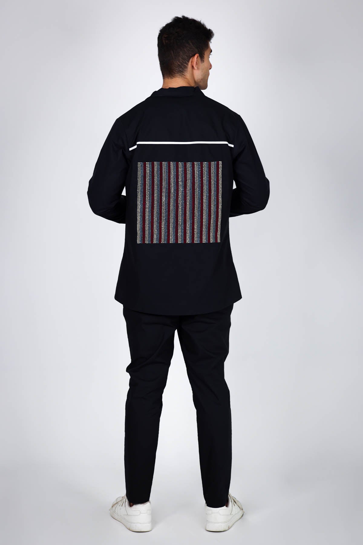 Black Collar Blazer & Trousers