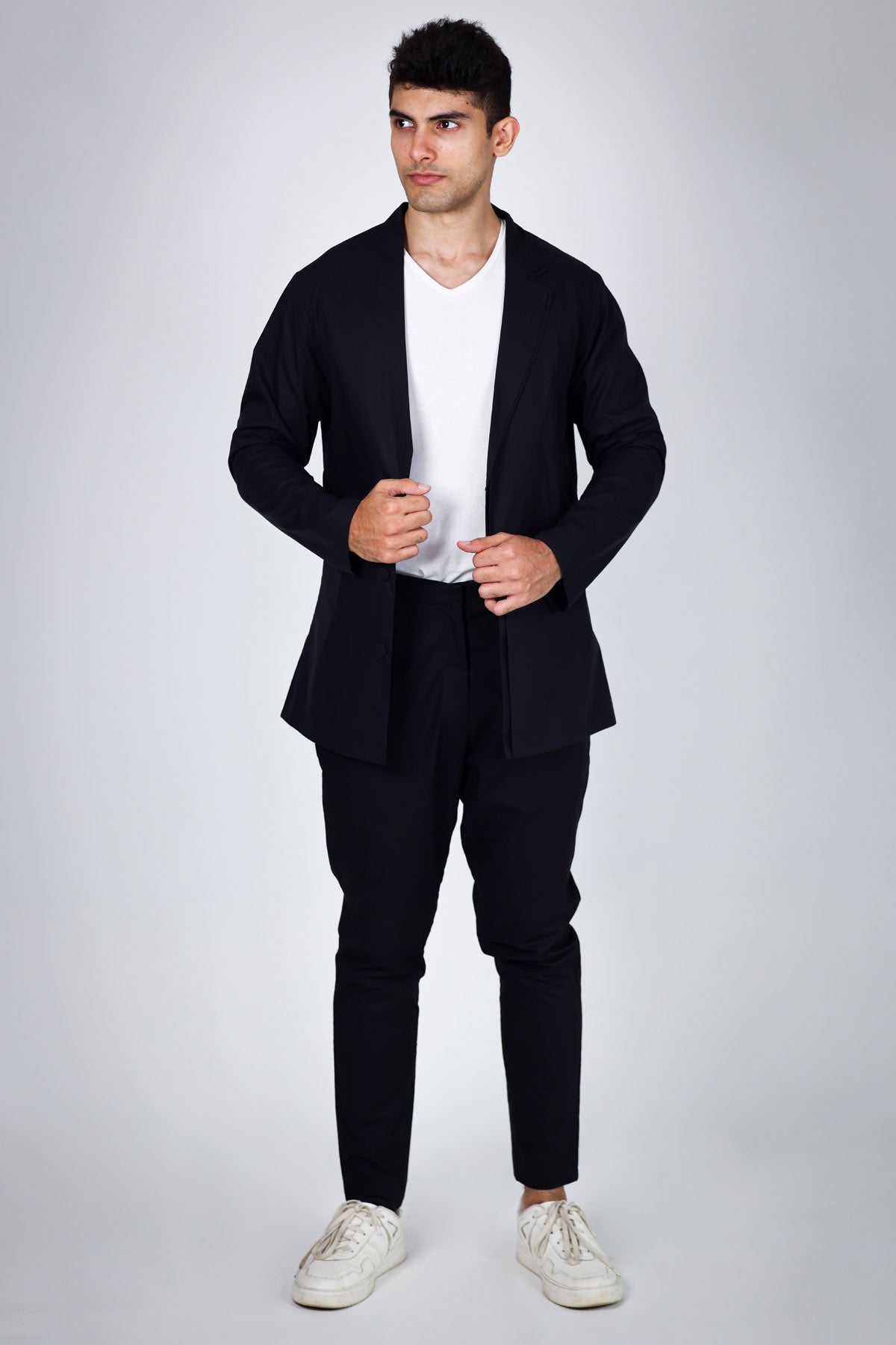 Arya Giri Black Collar Blazer & Trousers for men online at ScrollnShops