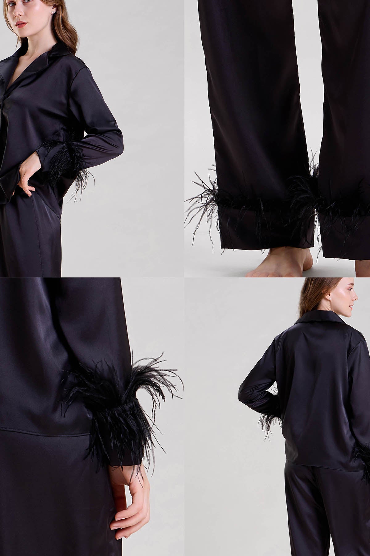 Black Collar Shirt & Pyjama