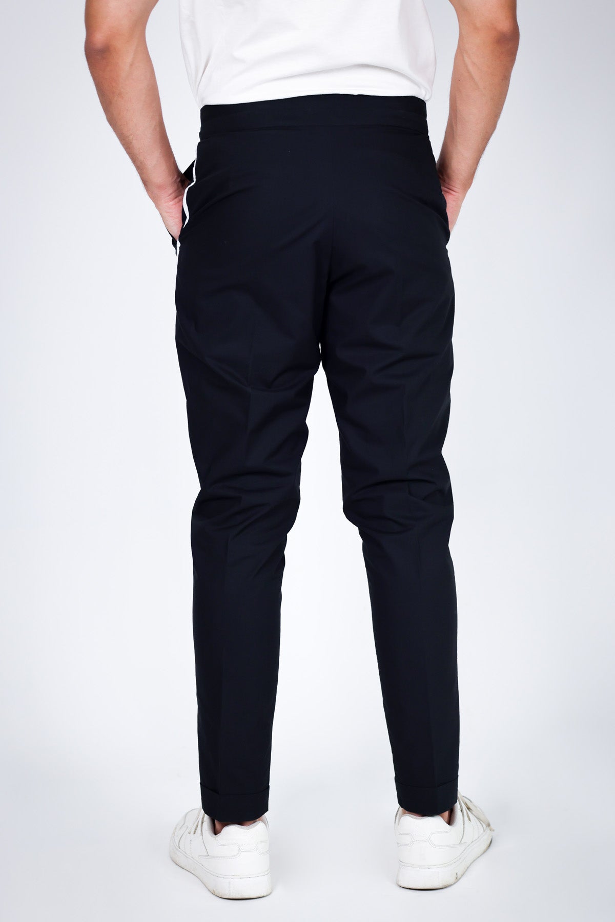 Black Cord Detail Trousers