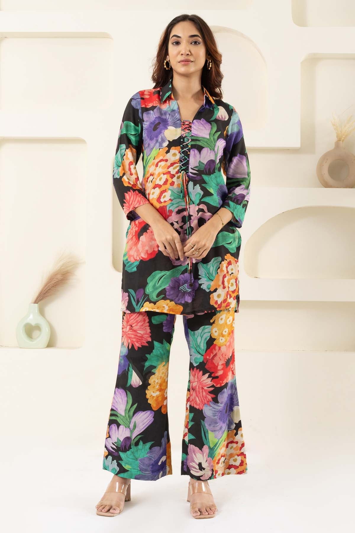 Buy Black Cotton Muslin Co-ord Set Online