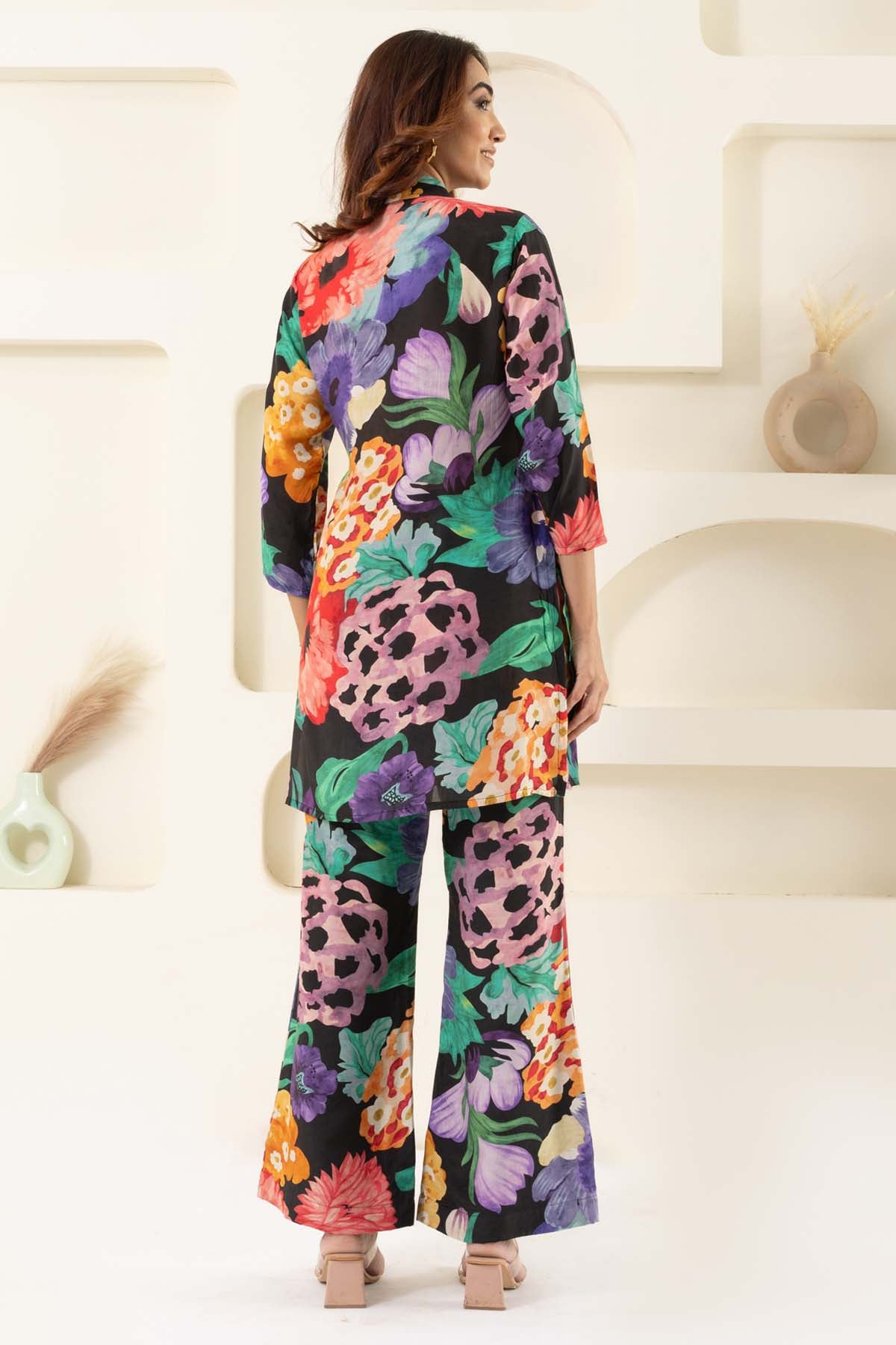 Black Cotton Muslin Co-ord Set