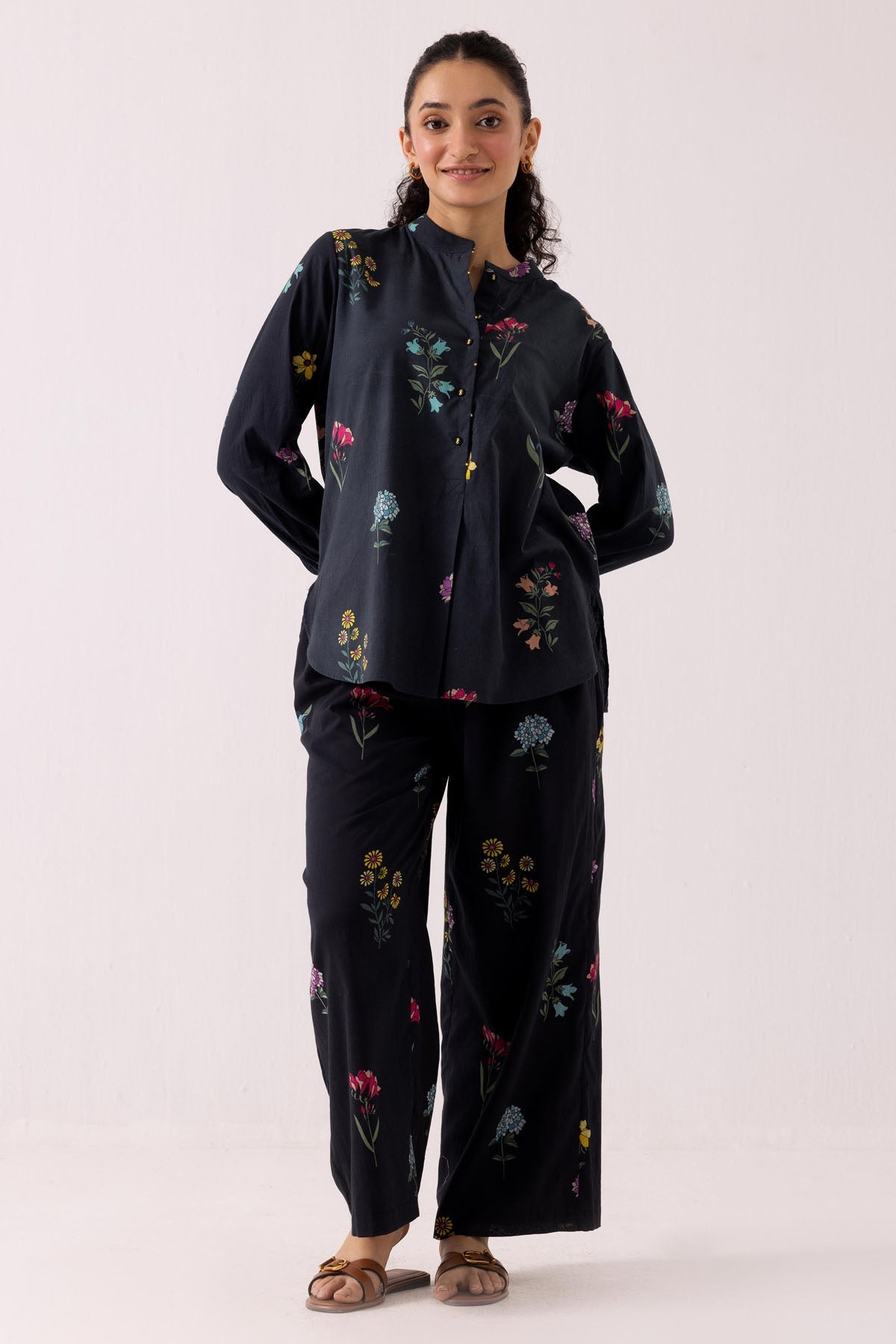 Buy Designer Black Cotton Print Shirt & Pants Online at ScrollnShops
