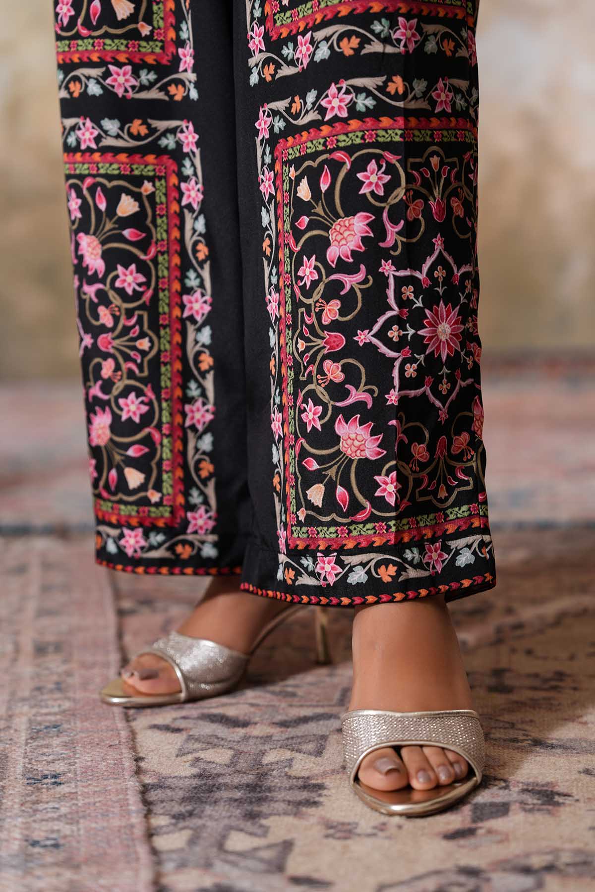 Black Crepe Silk Shirt & Pants