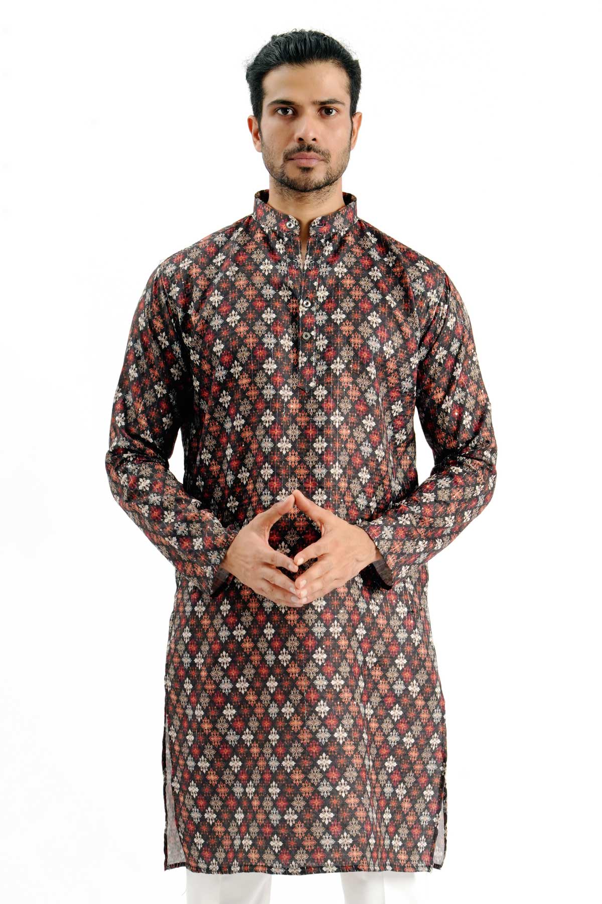 Buy Black Crochet Bandhani Kurta for women by Priyanka Jain online available at scrollnshops