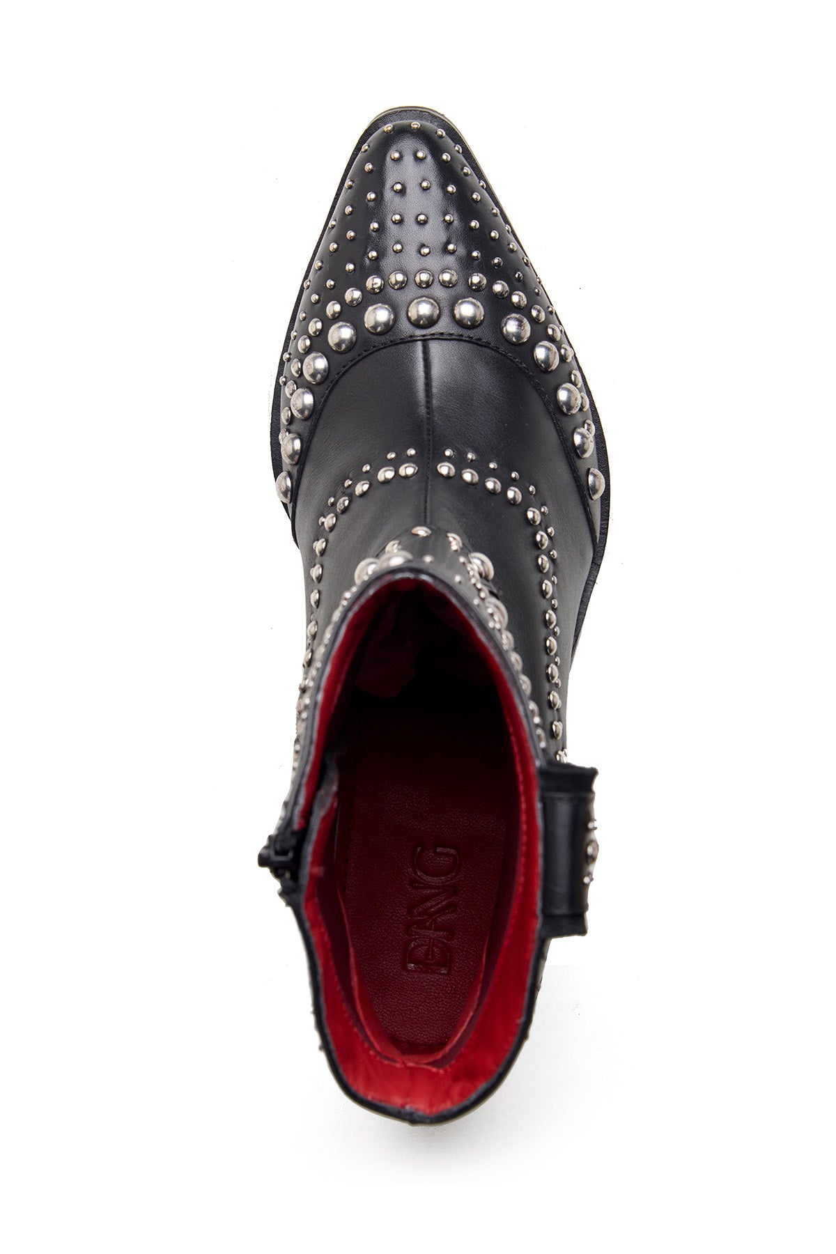 Black Crust Leather Ankle Boots