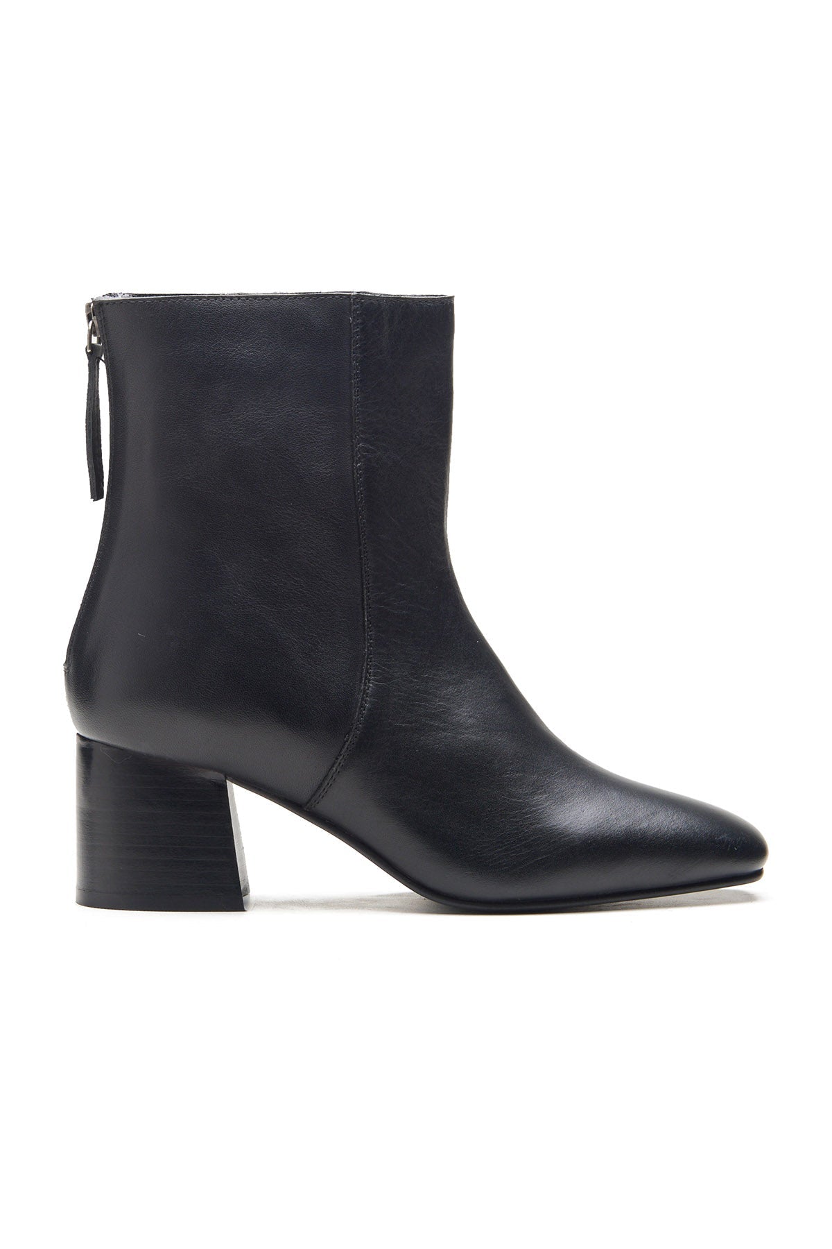 Buy Black Crust Leather Heel Boots by Dang Shoes for women online at ScrollnShops