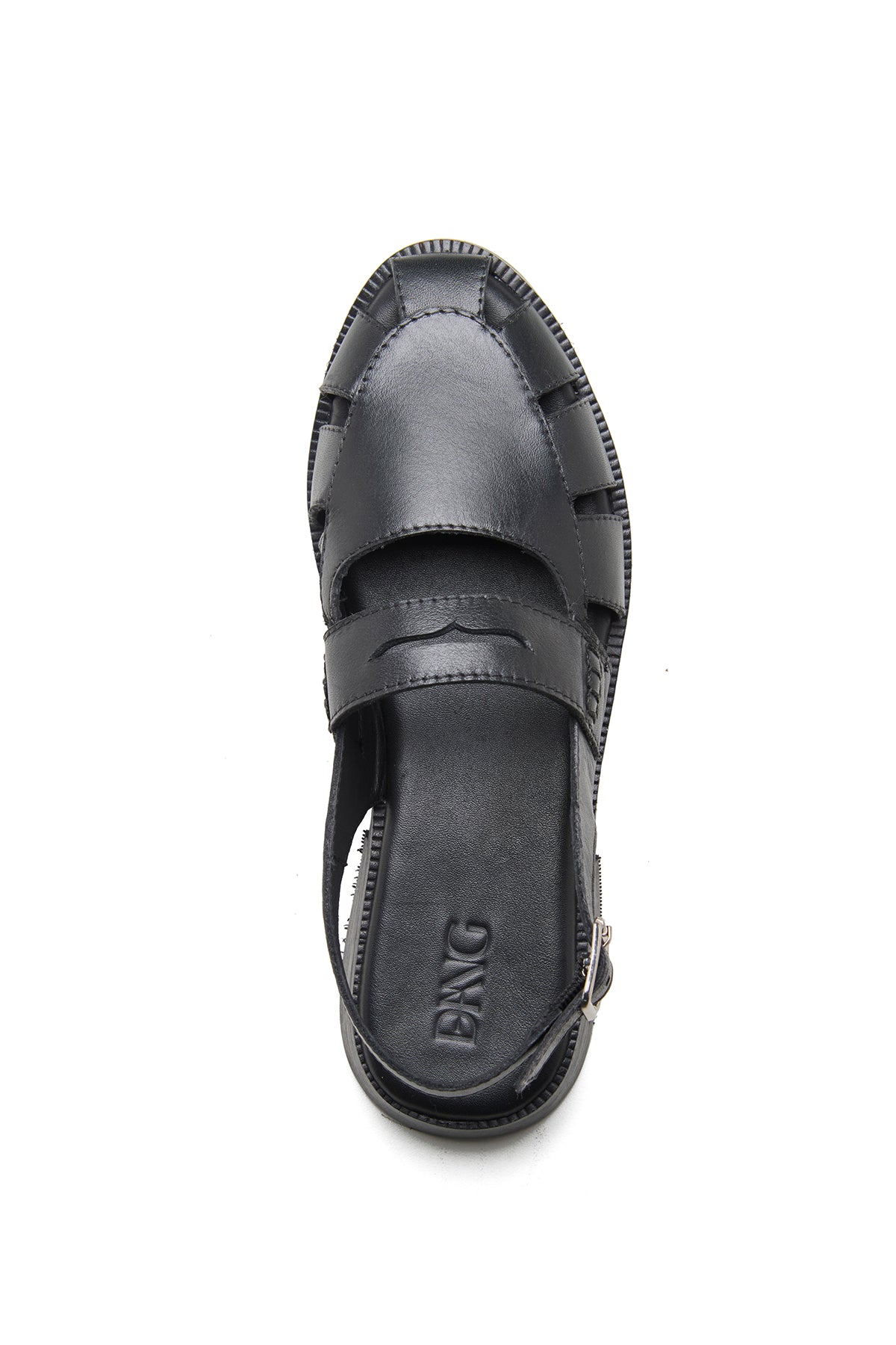 Black Cut-Out Detail Sandals