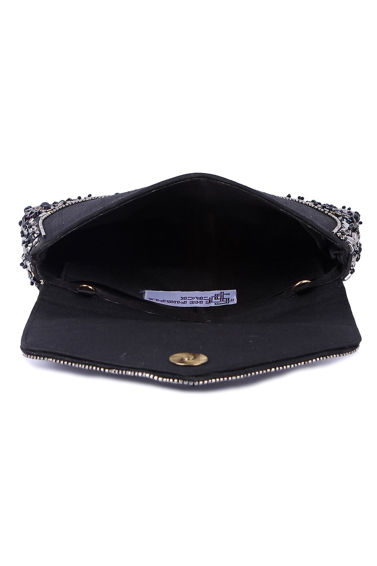 Black Detachable Sling Clutch