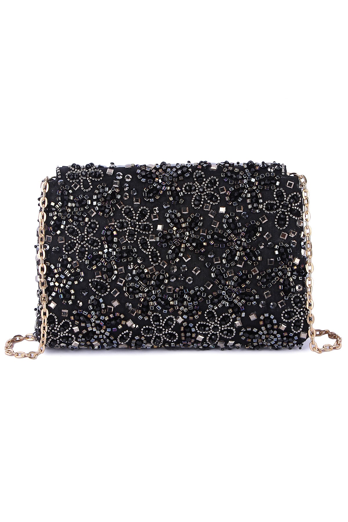 Black Detachable Sling Clutch