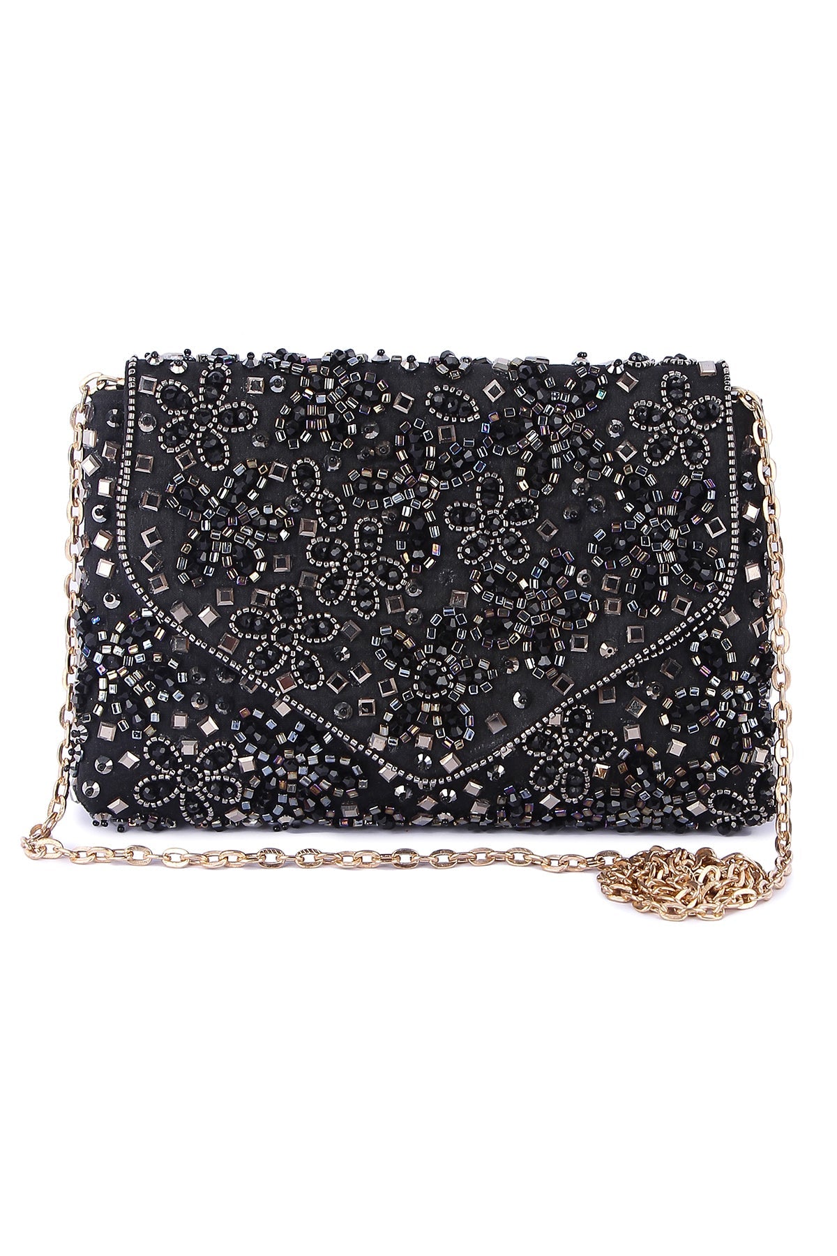 Buy Black Detachable Sling Clutch for women by the Purple sack online available at scrollnshops