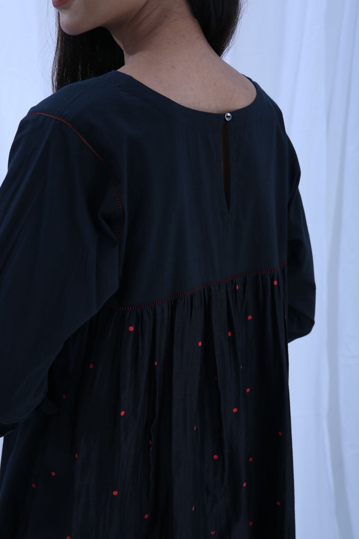 Black Dot Print Kurta & Pants