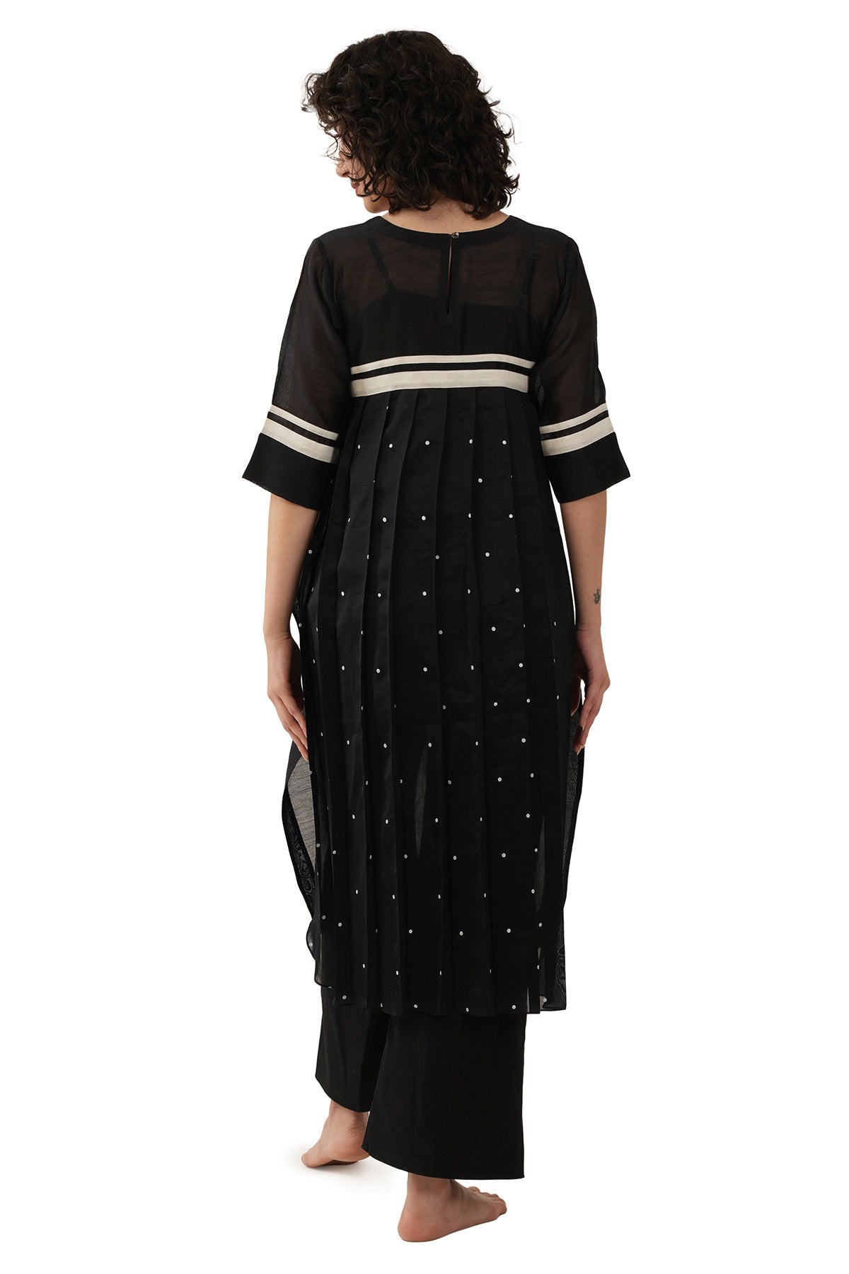 Black Dot Printed Kurta & Pants