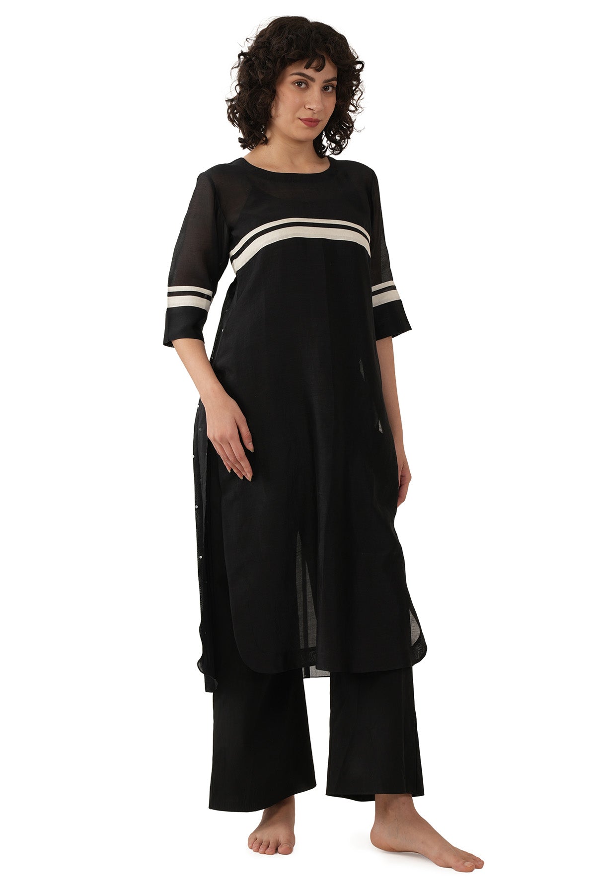 Black Dot Printed Kurta & Pants