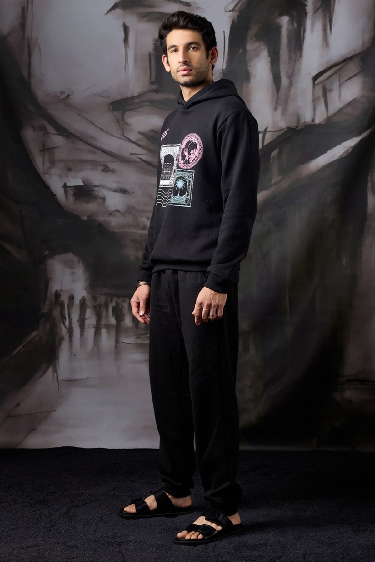 Black Elastic Waistband Jogger
