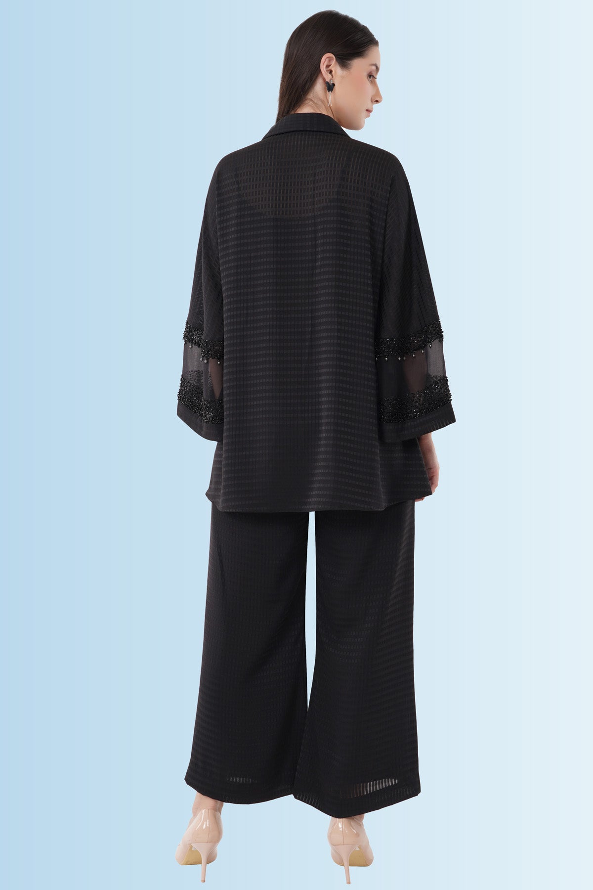 Black Embroidered Co-ord Set