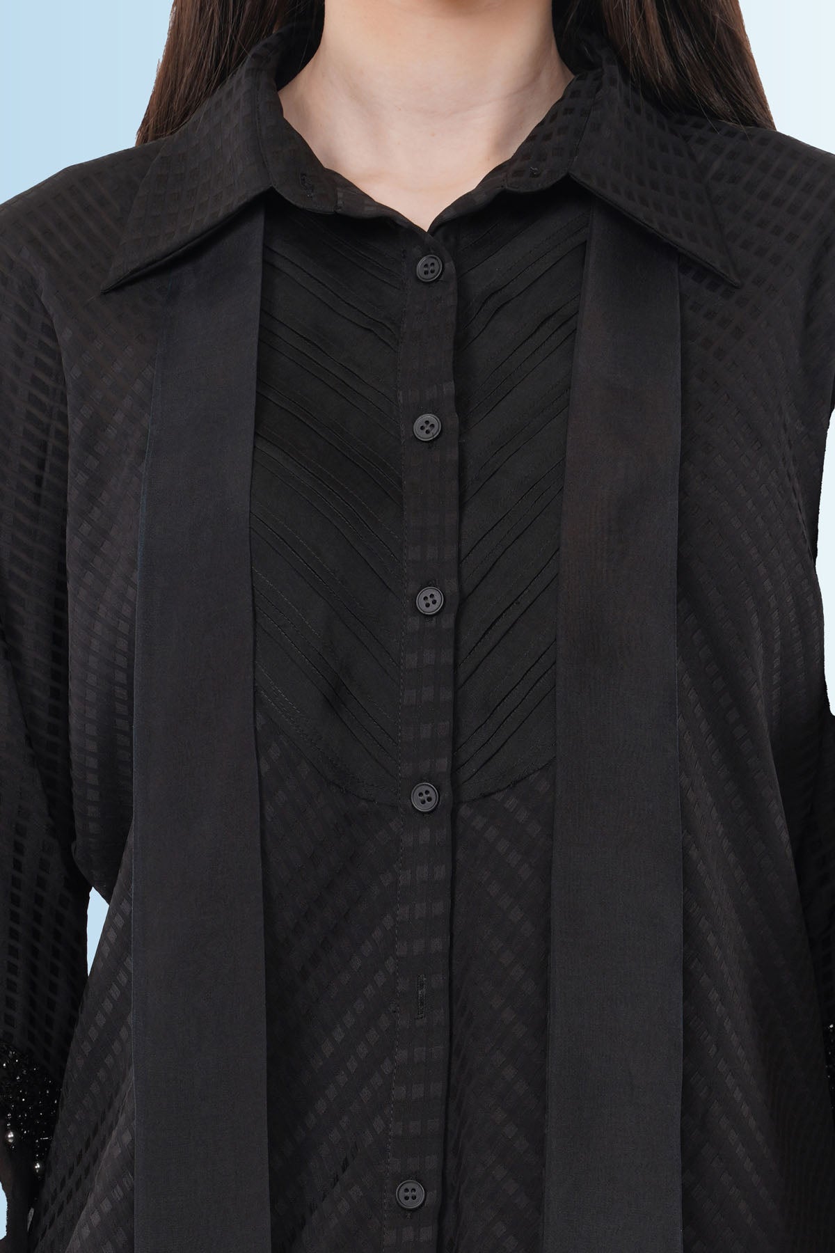 Black Embroidered Co-ord Set