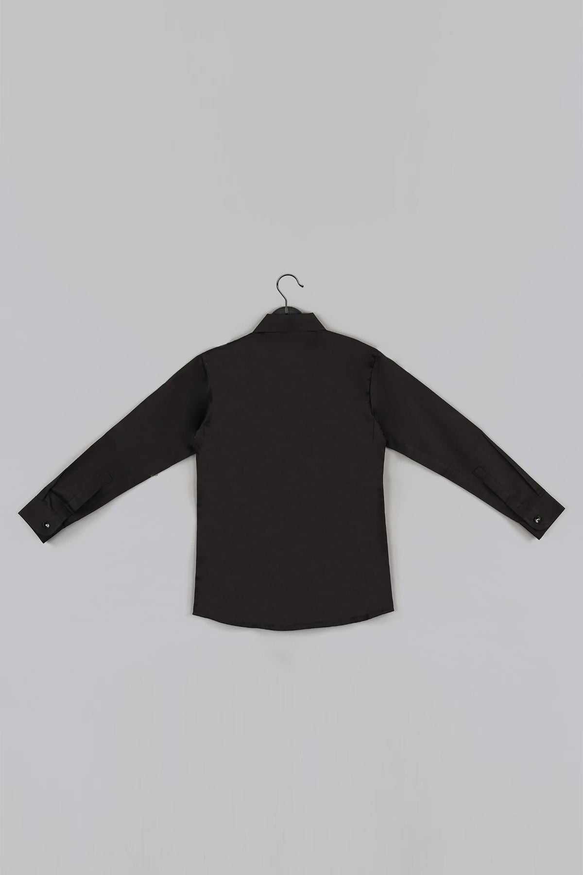 Black Embroidered Cotton Shirt