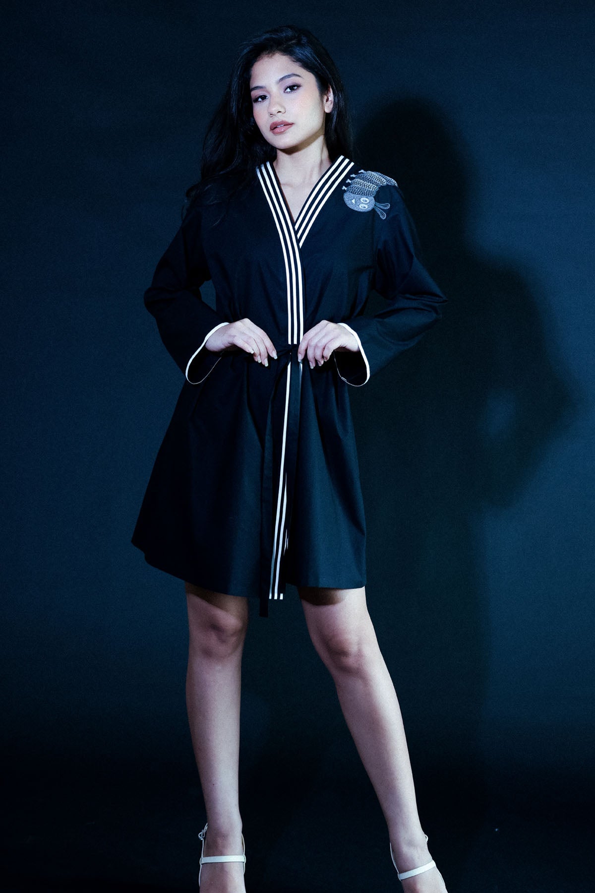 Buy Arya Giri Black Embroidered Kantha Jacket