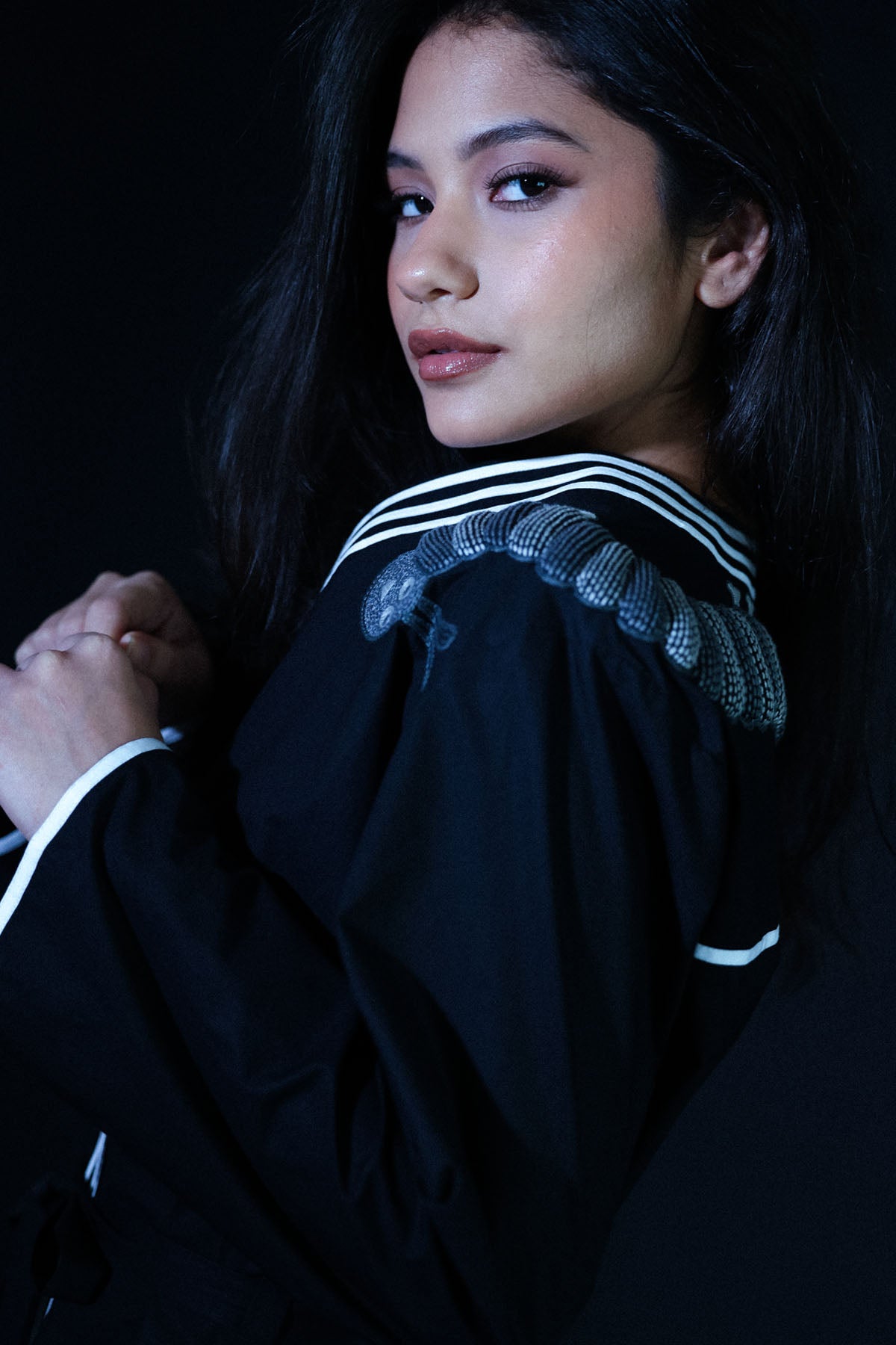 Black Embroidered Kantha Jacket