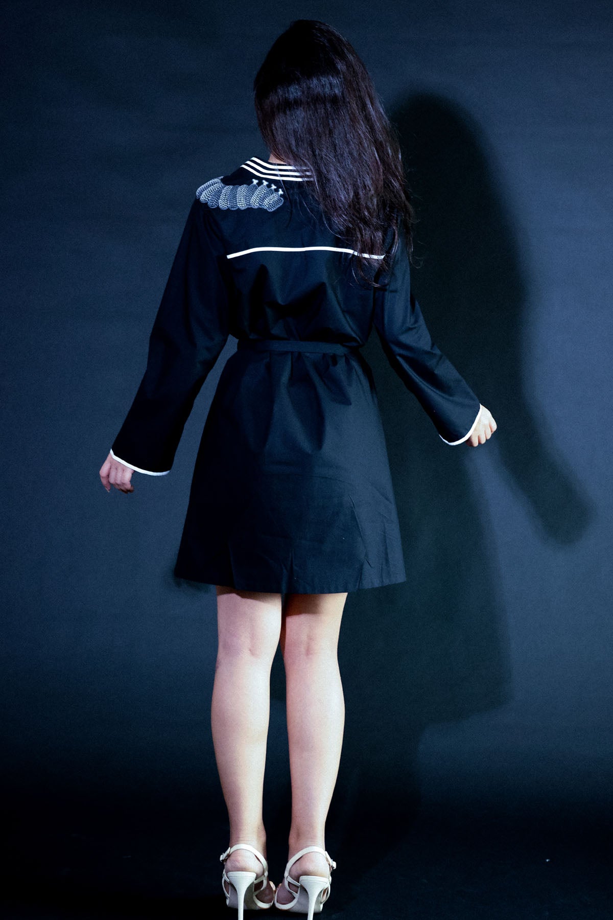 Black Embroidered Kantha Jacket