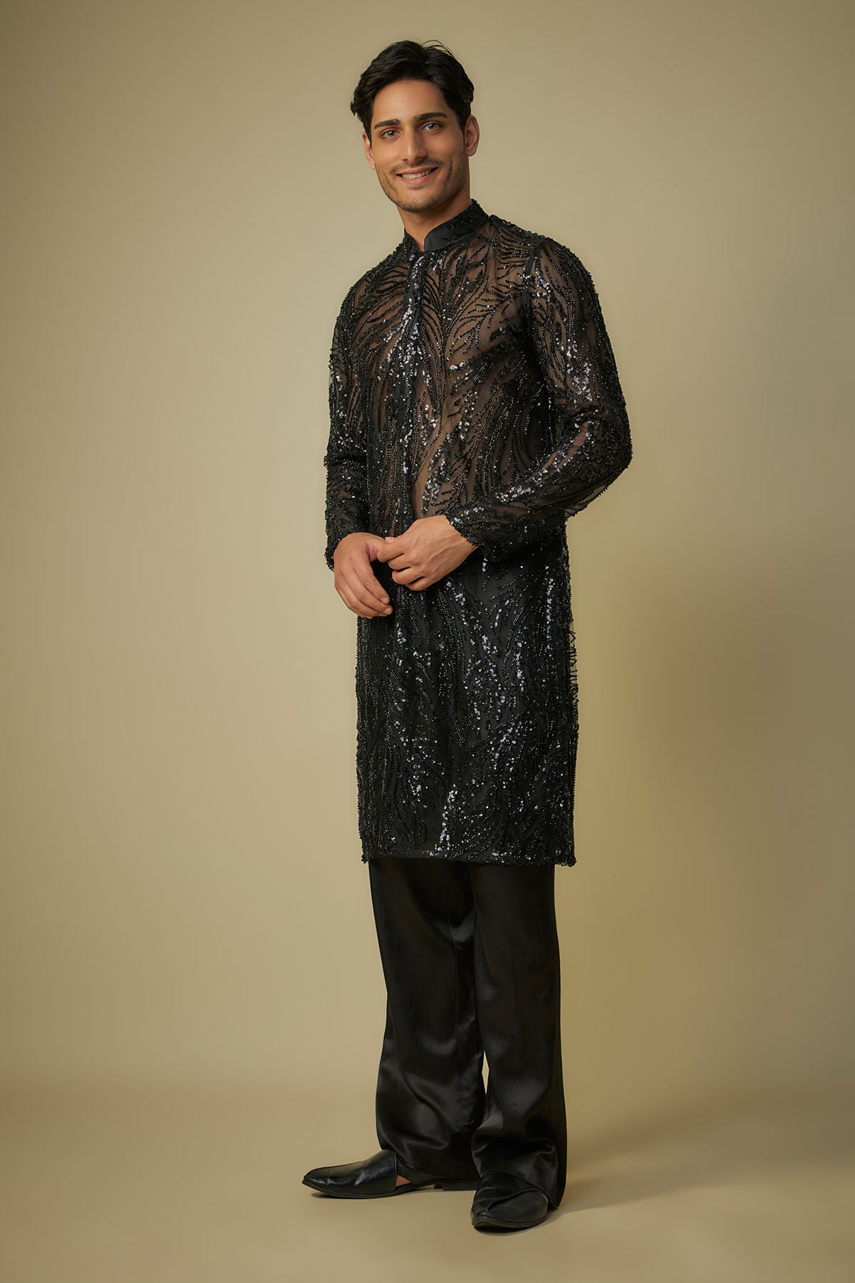 Black Embroidered Kurta & Pants