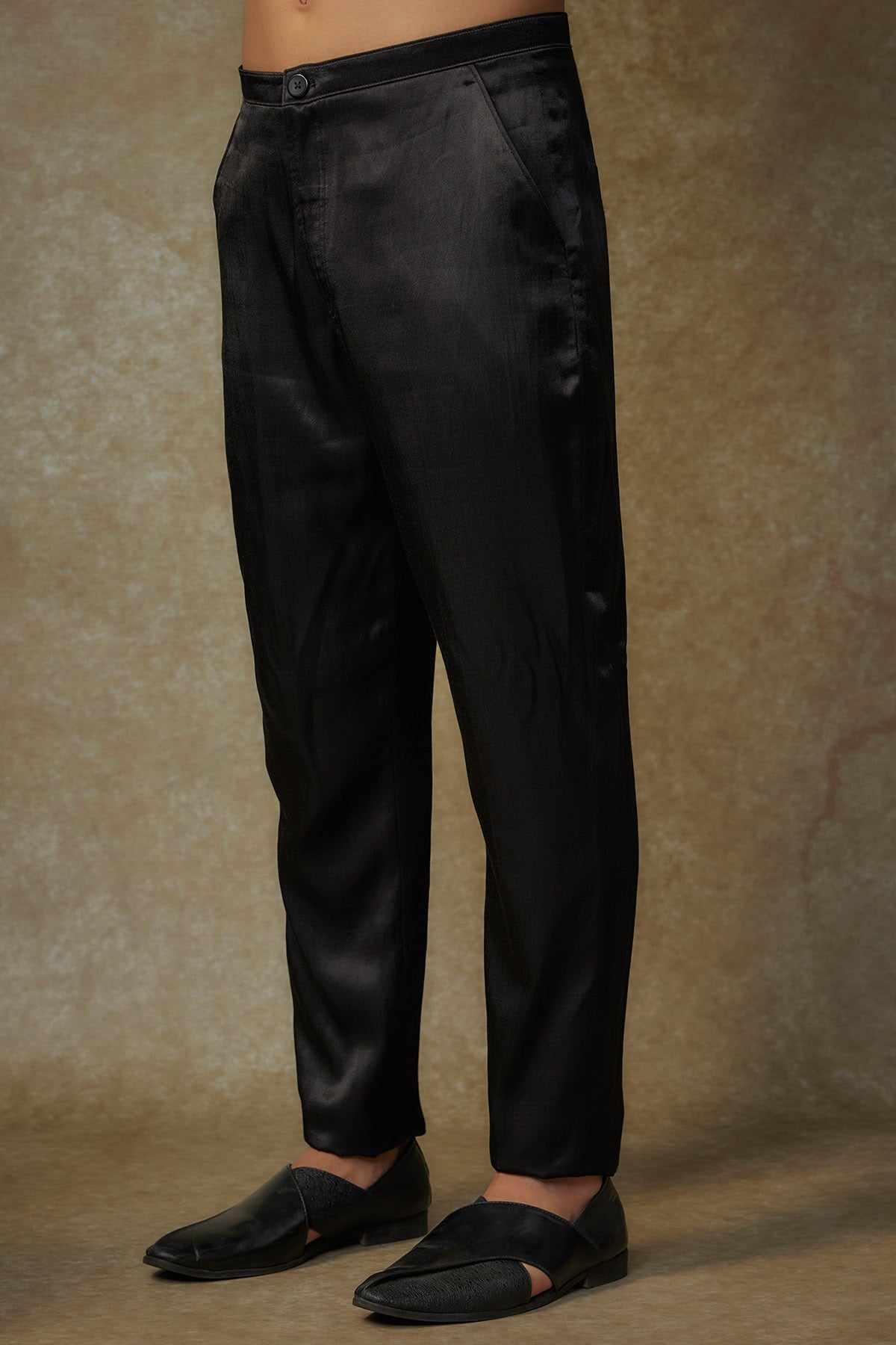 Black Embroidered Sherwani Set