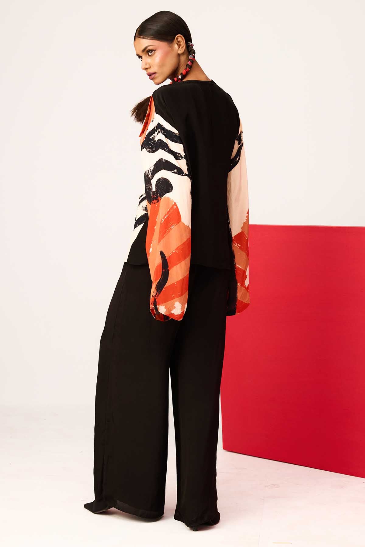 Embroidered Black Shirt & Pants