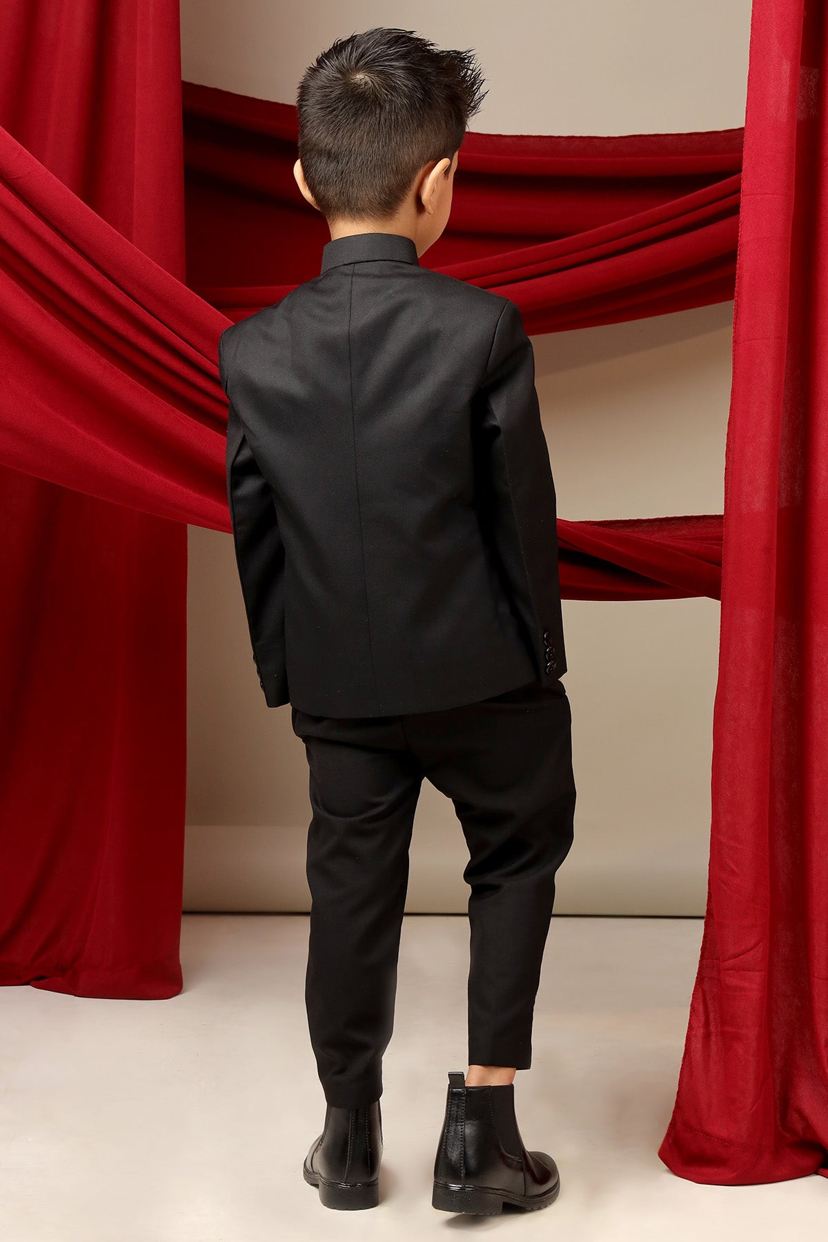 Black Embroidery Coat And Pant