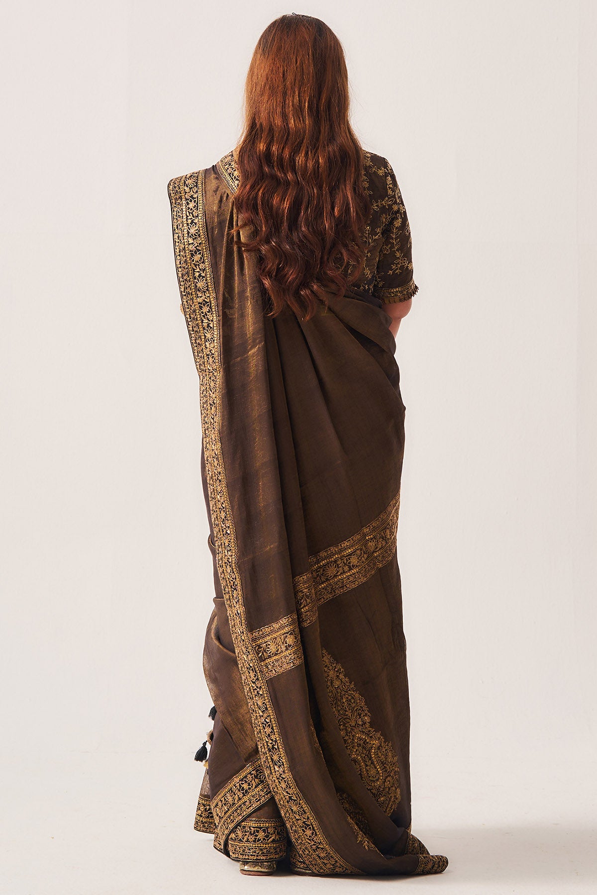 Black Embroidery Saree & Blouse