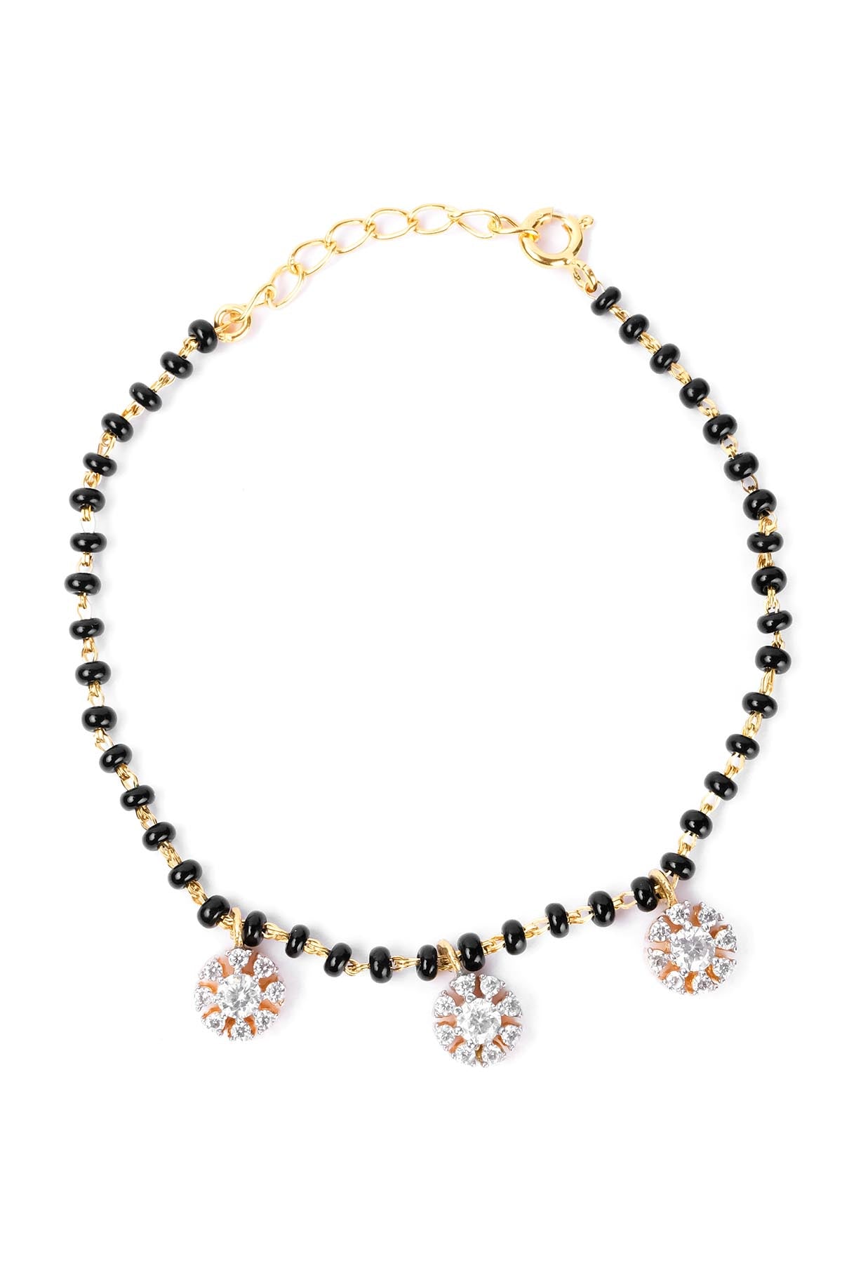 Black Floral Hand Mangalsutra